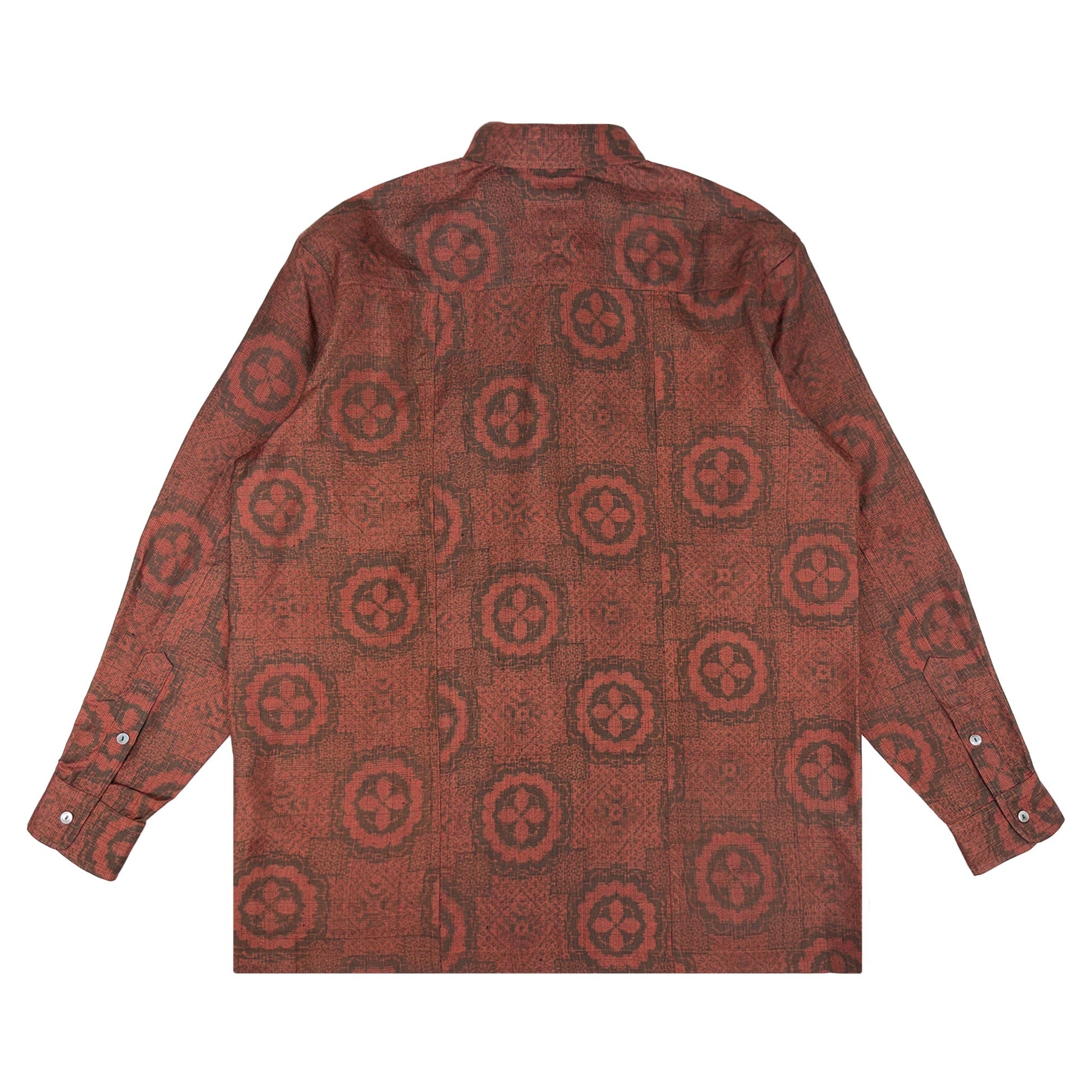 着物長袖シャツ メンズ L LSVN-L25-2