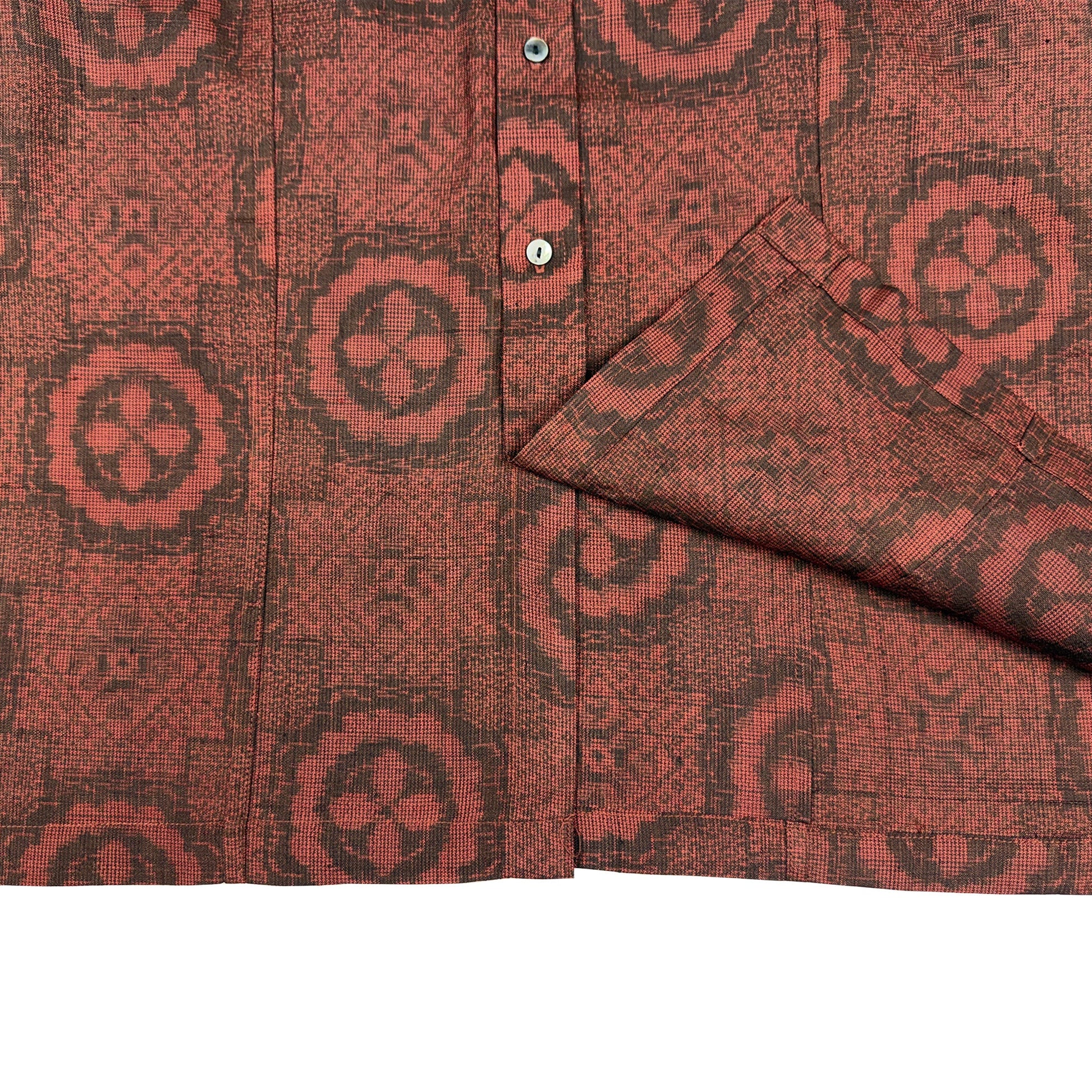 着物長袖シャツ メンズ L LSVN-L25-5