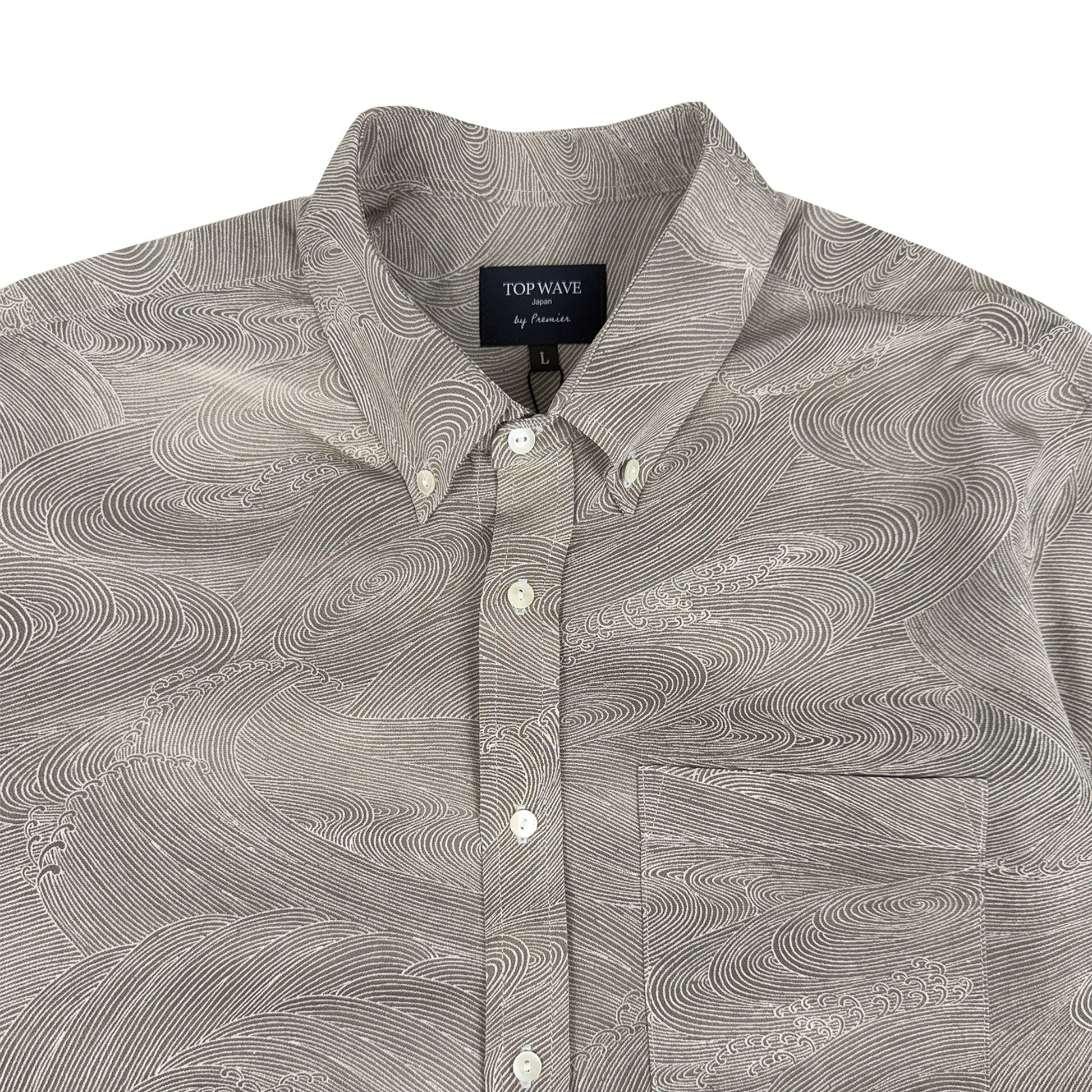 着物長袖シャツ メンズ L LSVN-L29-3