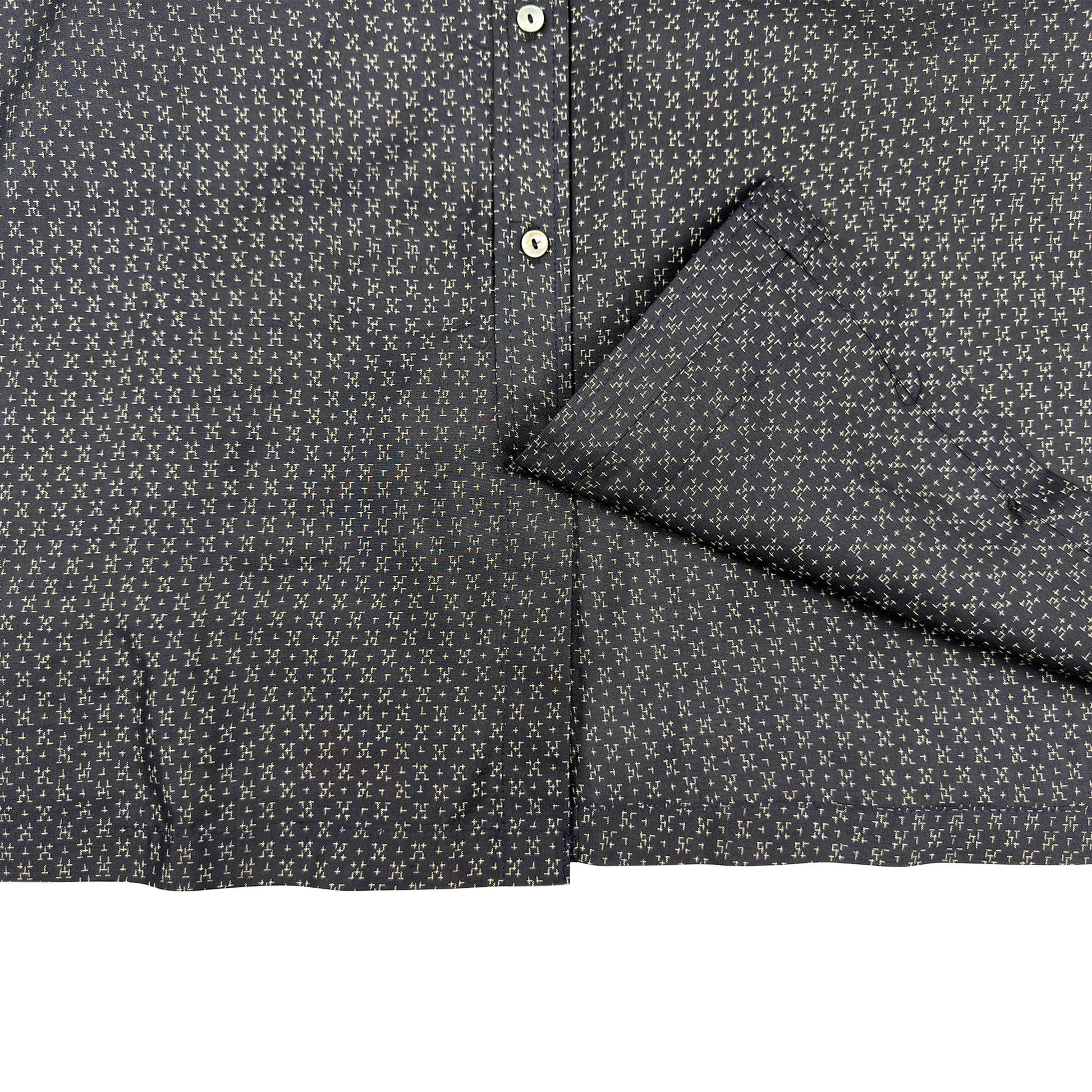 着物長袖シャツ メンズ L LSVN-L30-5