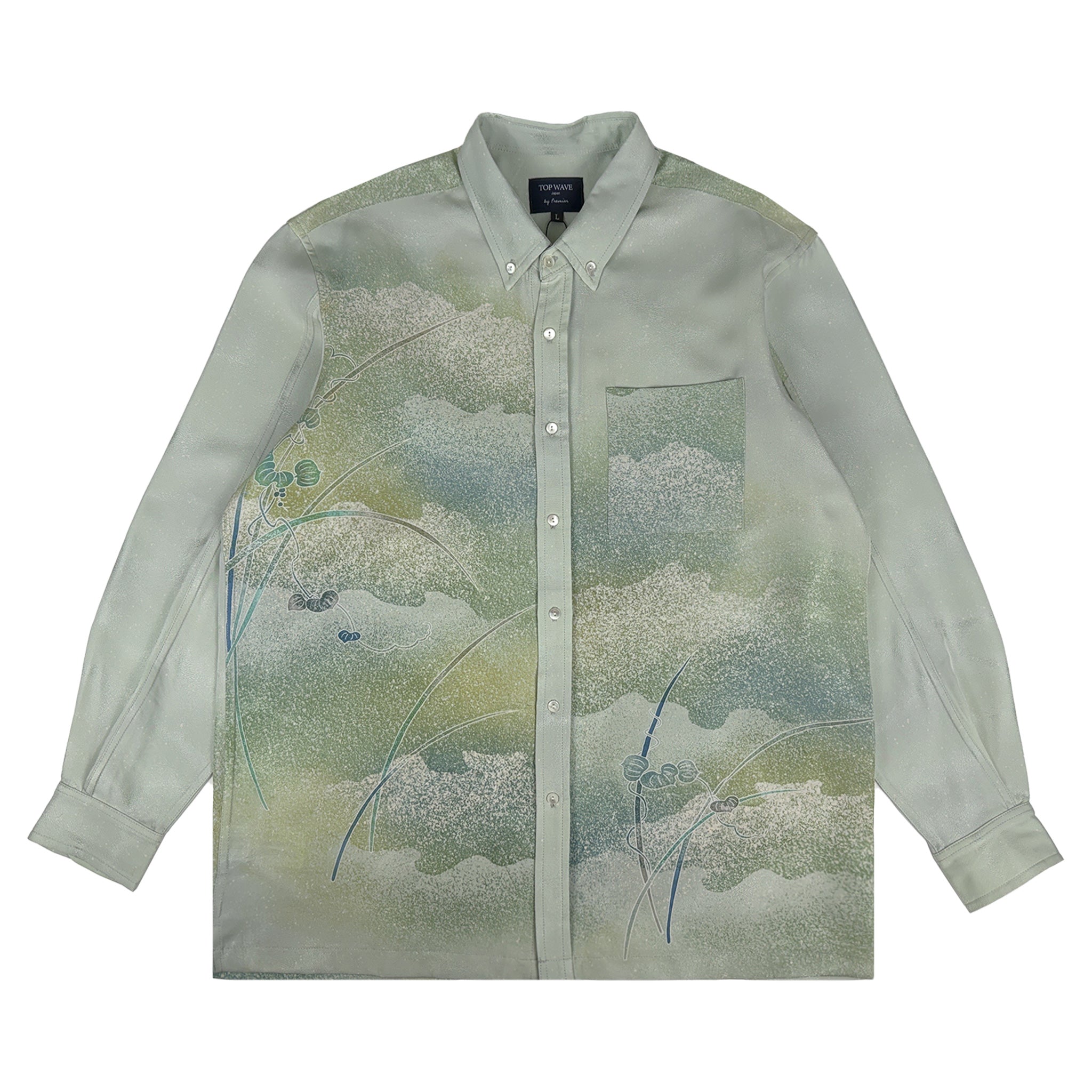 着物長袖シャツ メンズ L LSVN-L32-zoom-1