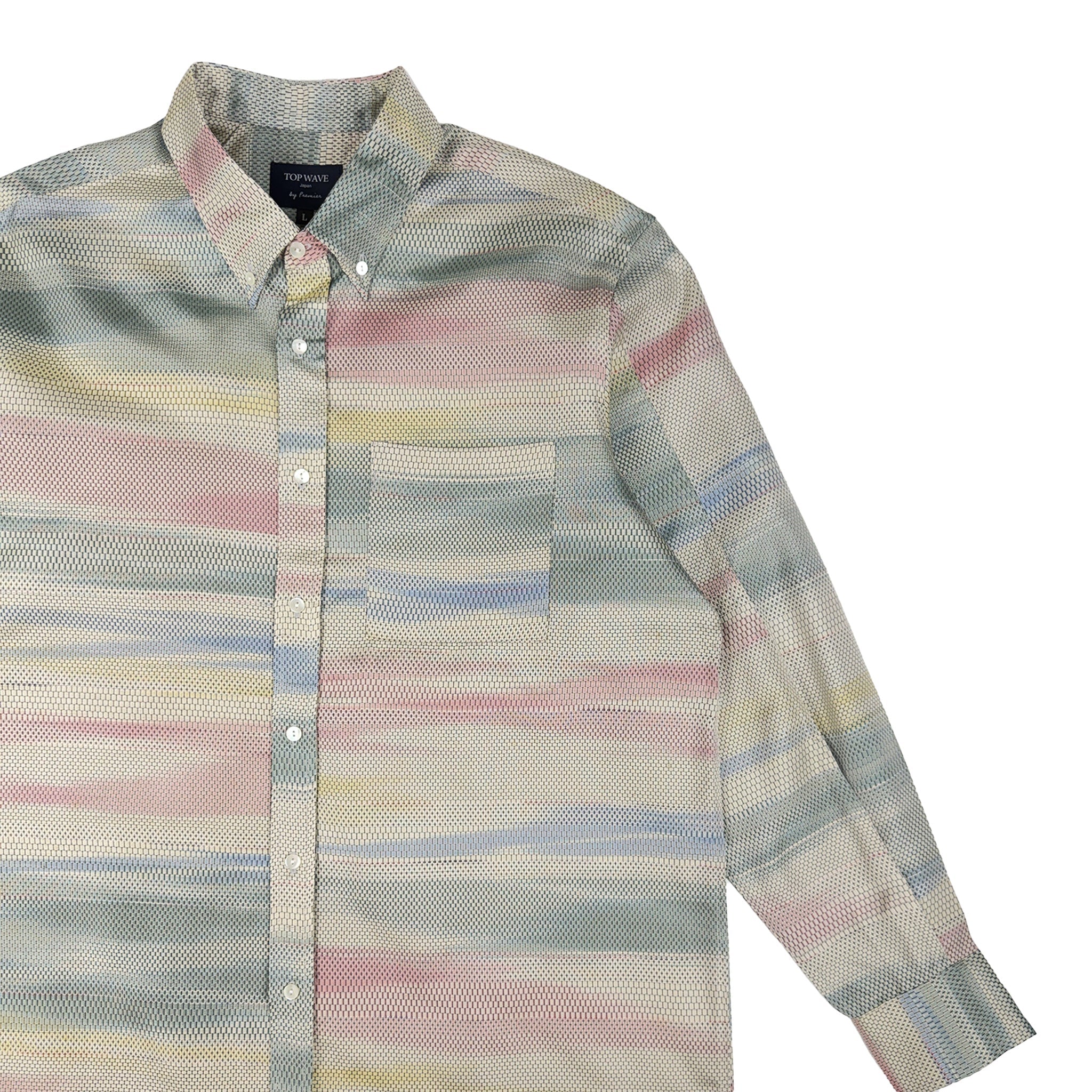 着物長袖シャツ メンズ L LSVN-L38-zoom-4