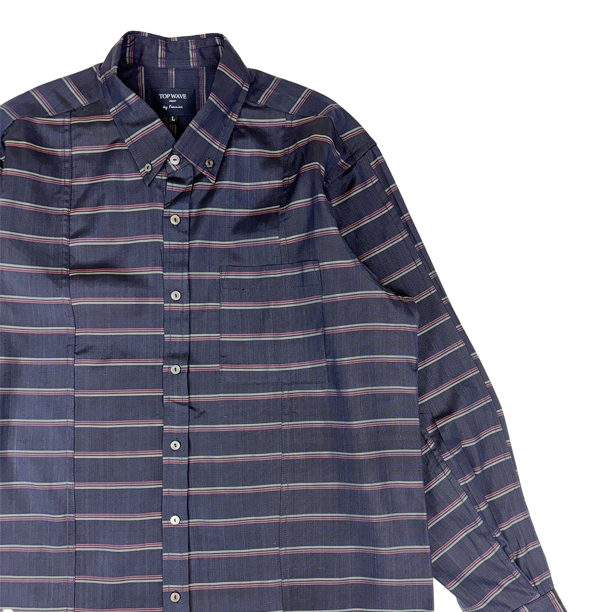 着物長袖シャツ メンズ L LSVN-L42-zoom-4