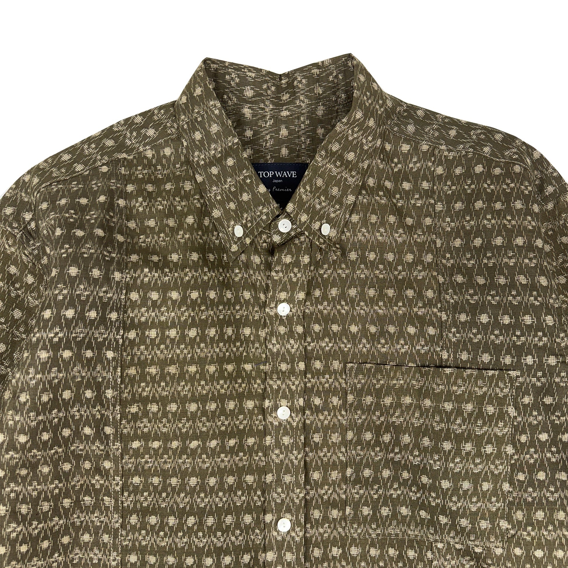 着物長袖シャツ メンズ L LSVN-L43-3