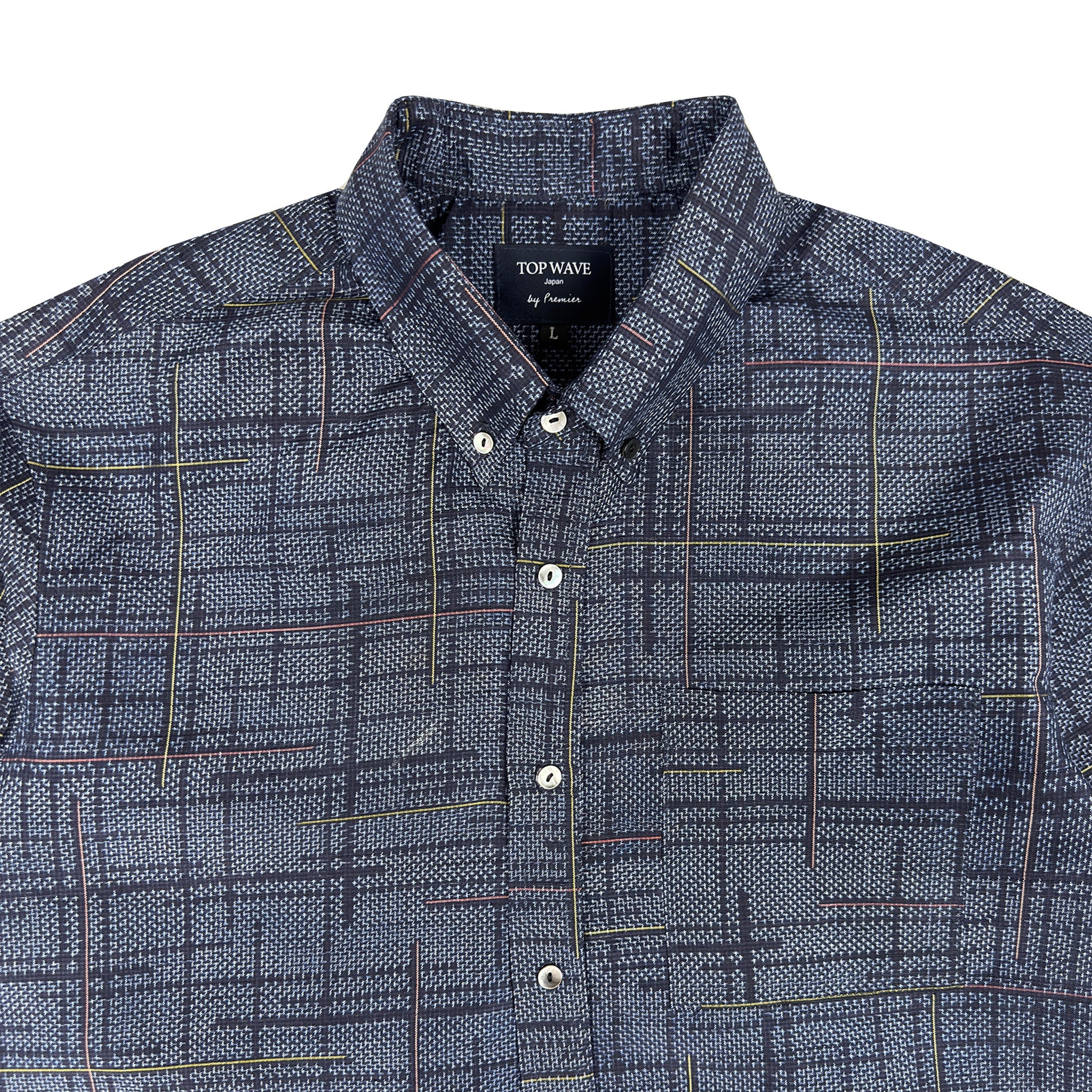 着物長袖シャツ メンズ L LSVN-L46-zoom-3