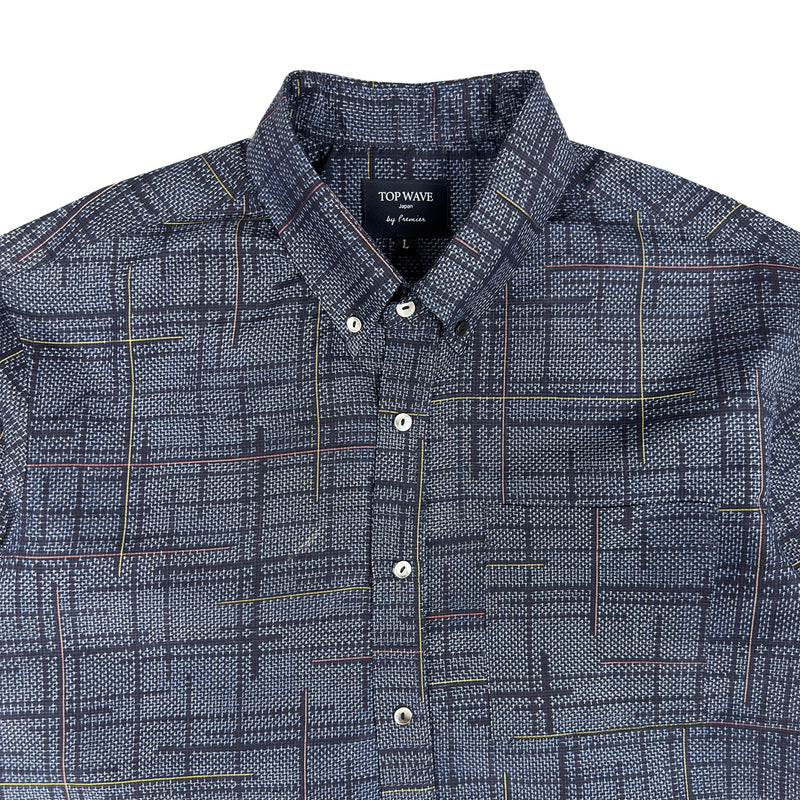 着物長袖シャツ メンズ L LSVN-L46-zoom-