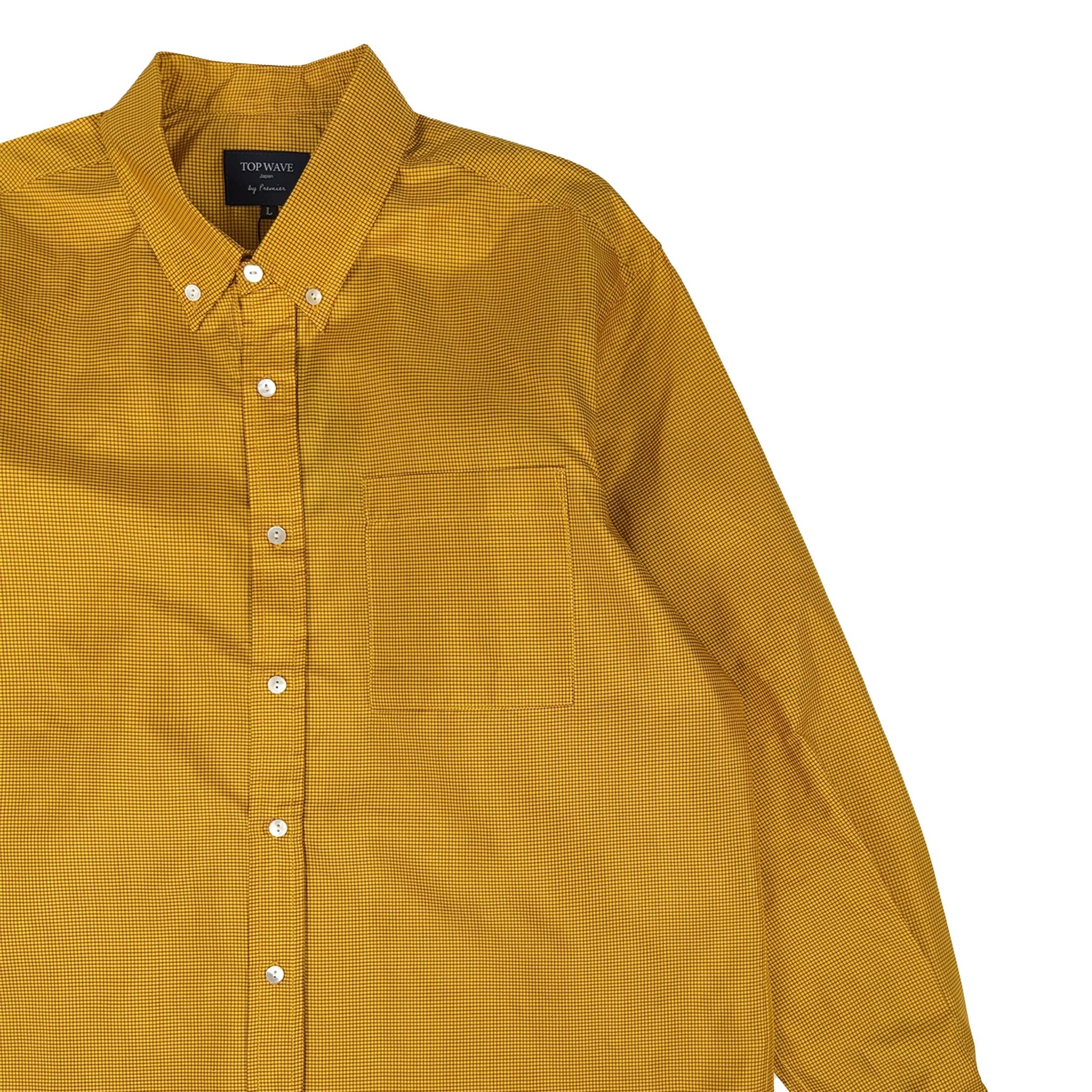 着物長袖シャツ メンズ L LSVN-L47-4