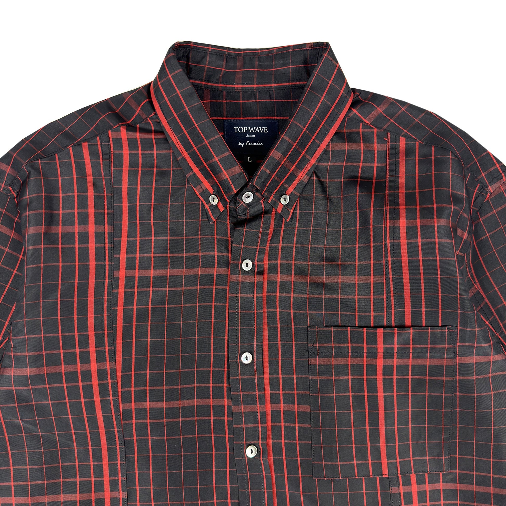 着物長袖シャツ メンズ L LSVN-L49-3