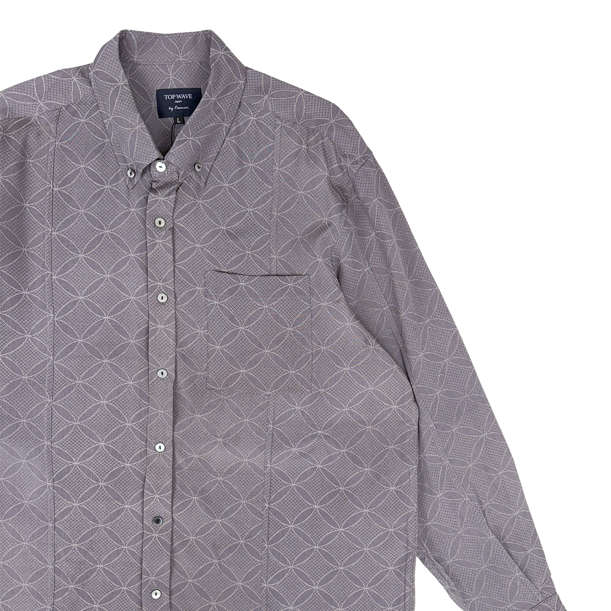 着物長袖シャツ メンズ L LSVN-L51-zoom-4