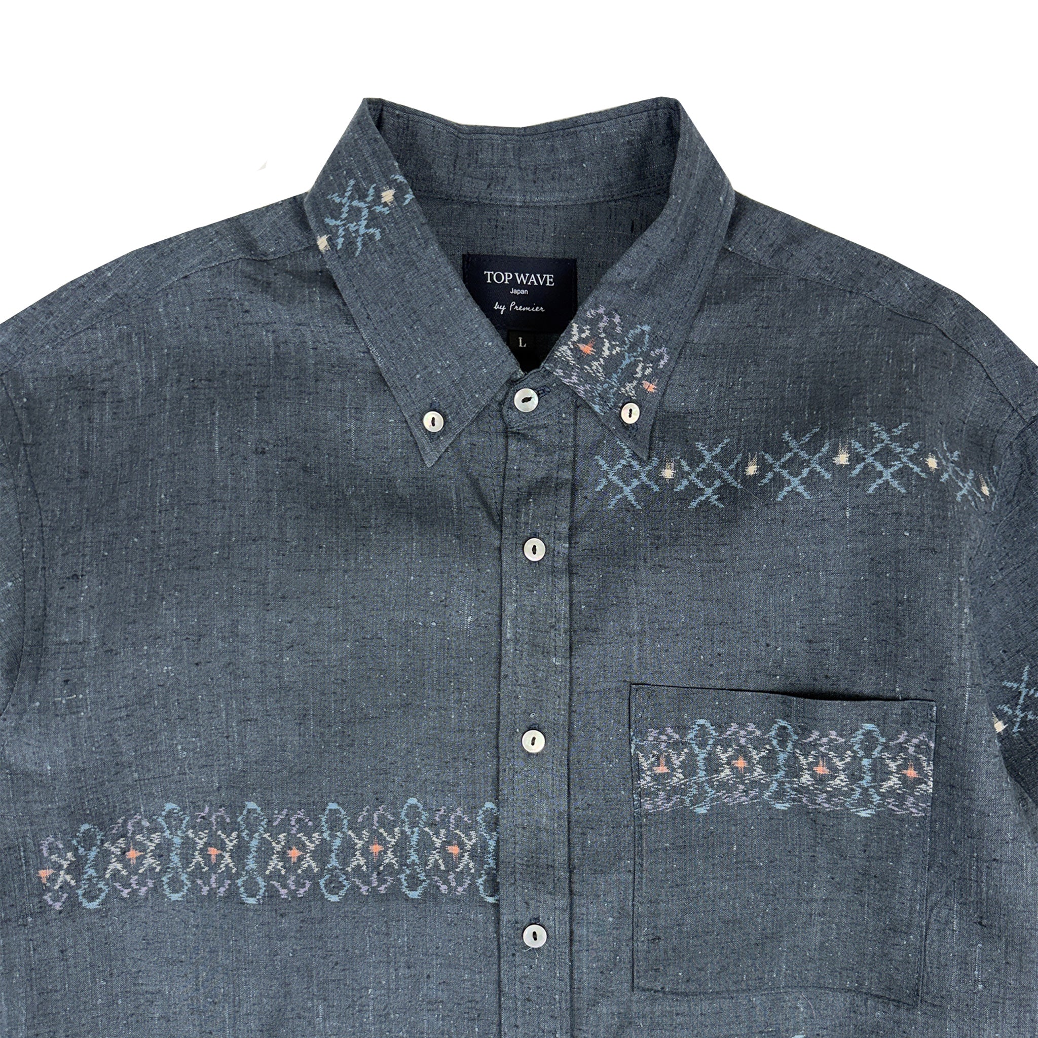 着物長袖シャツ メンズ L LSVN-L57-zoom-3