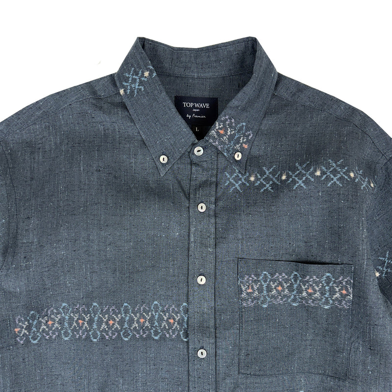 着物長袖シャツ メンズ L LSVN-L57-zoom-