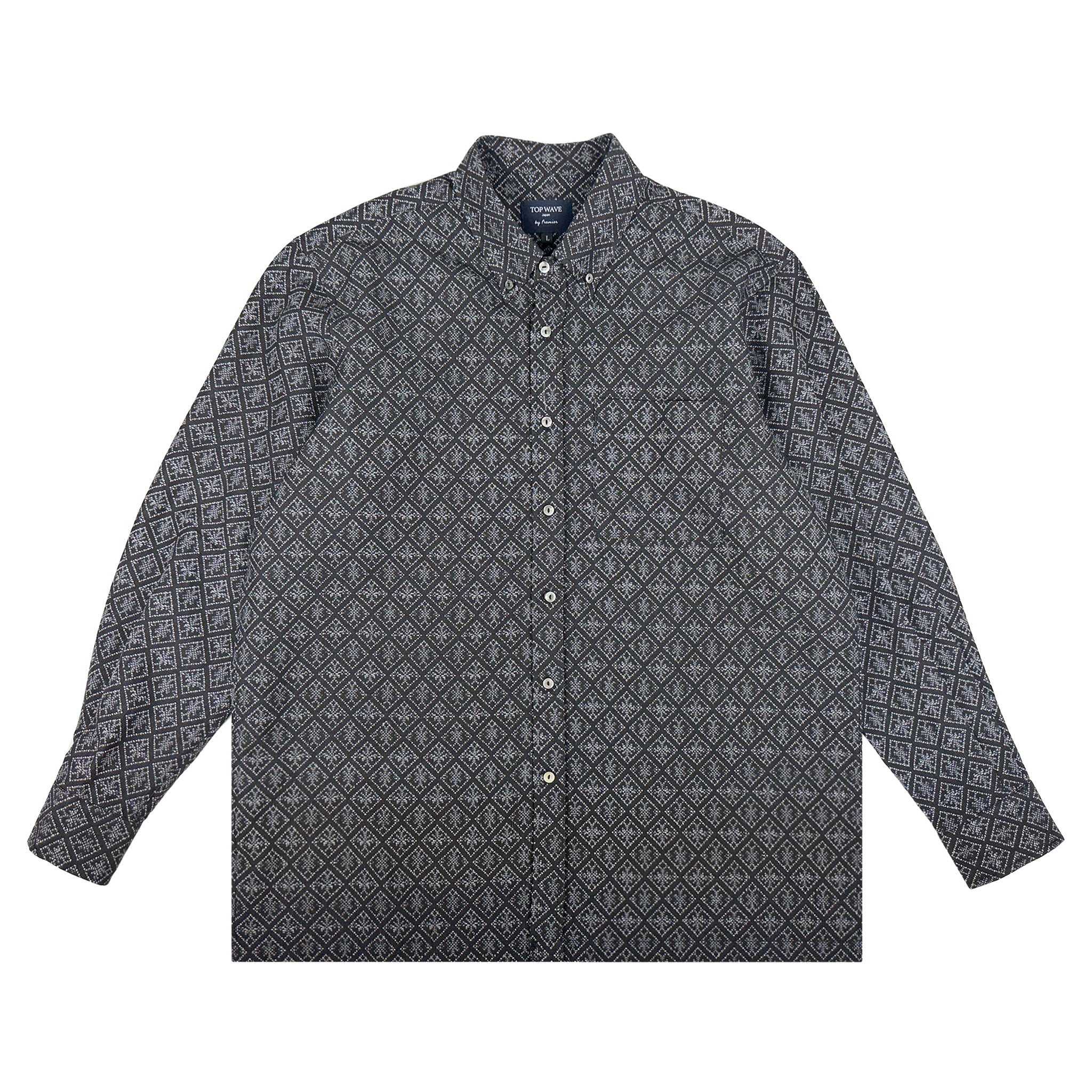 着物長袖シャツ メンズ L LSVN-L58-zoom-1