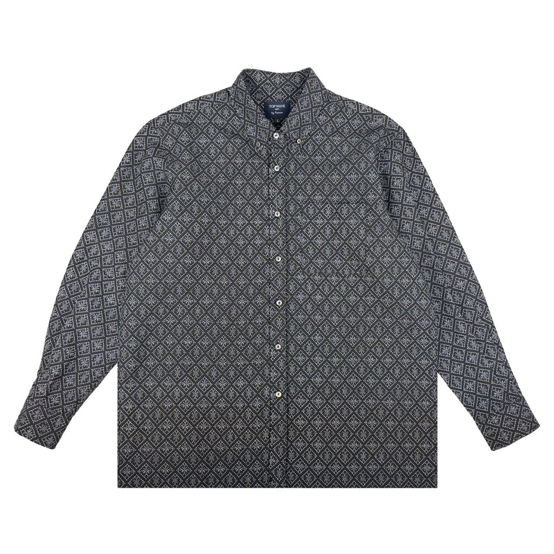 着物長袖シャツ メンズ L LSVN-L58-zoom-