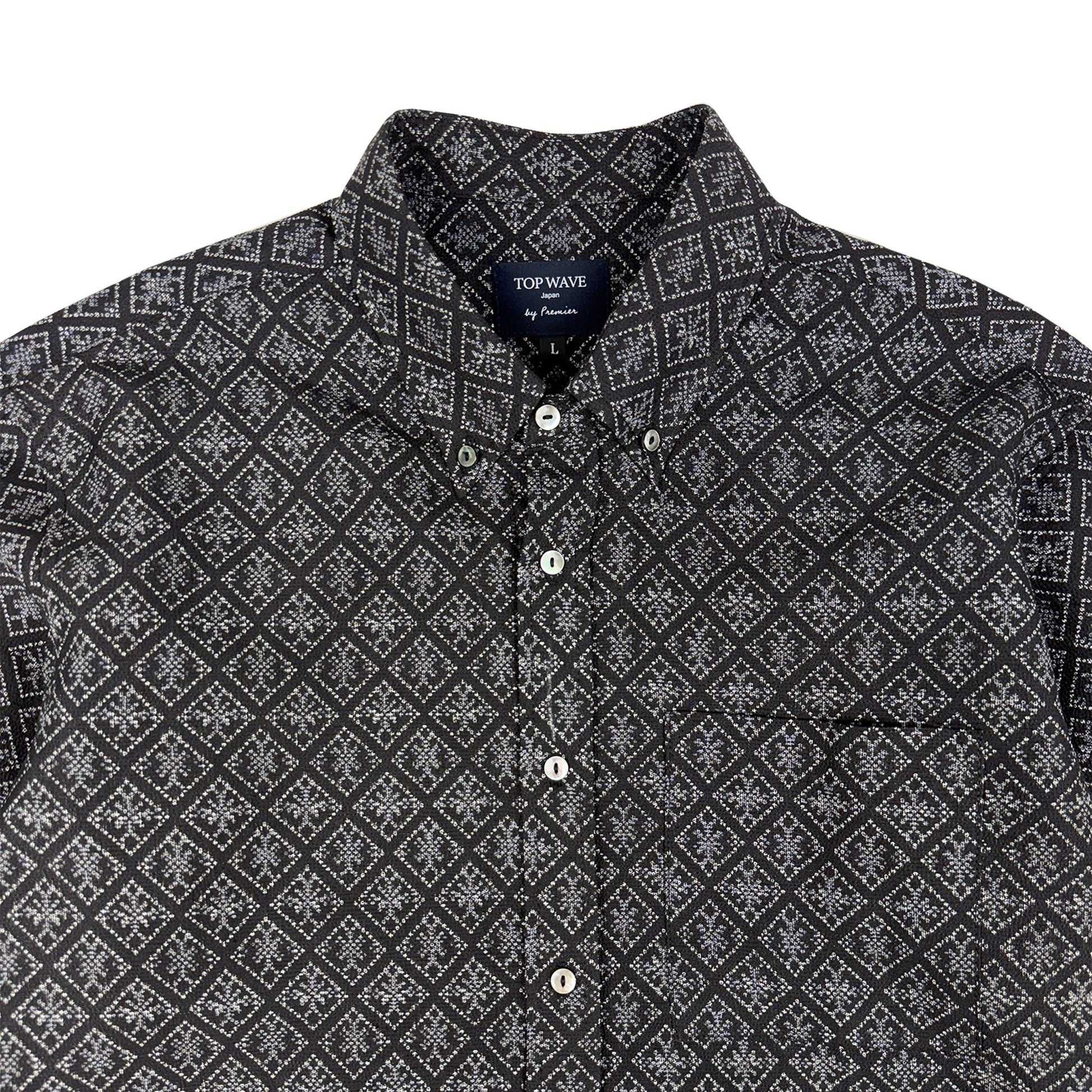 着物長袖シャツ メンズ L LSVN-L58-3