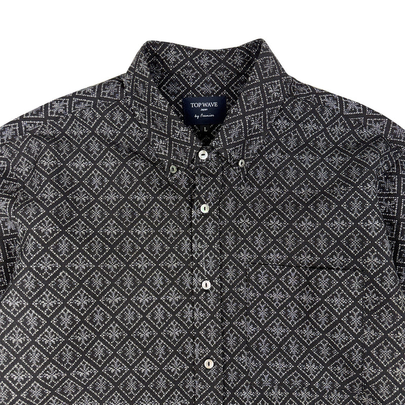 着物長袖シャツ メンズ L LSVN-L58-zoom-