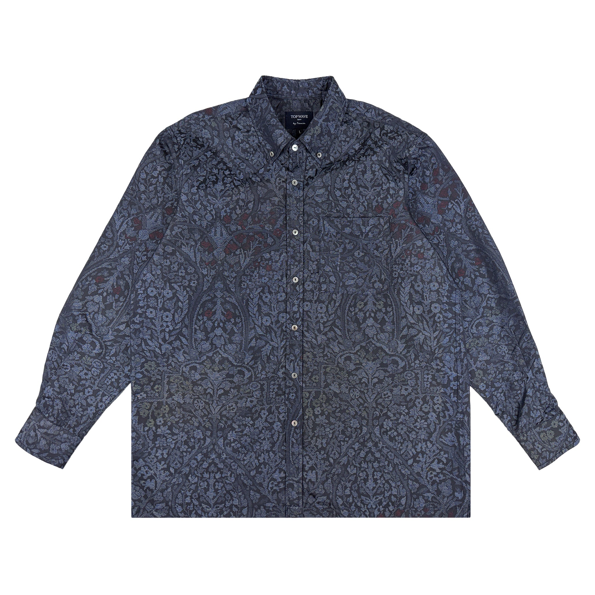 着物長袖シャツ メンズ L LSVN-L60-zoom-1