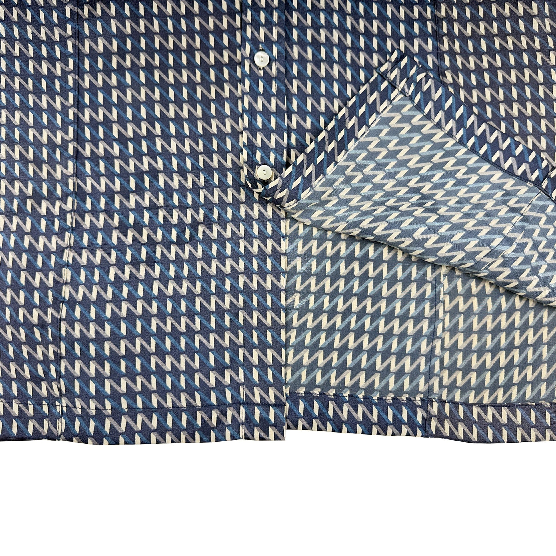 着物長袖シャツ メンズ L LSVN-L61-5