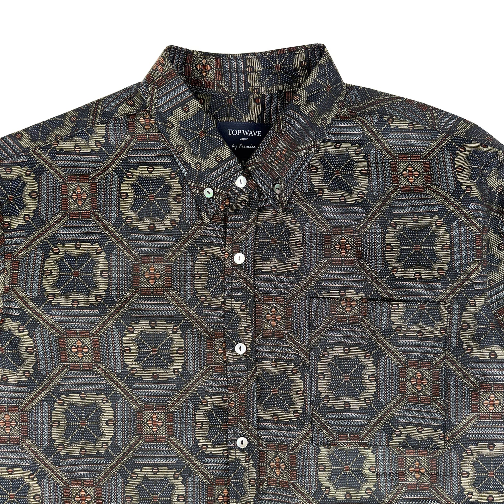 着物長袖シャツ メンズ L LSVN-L62-3