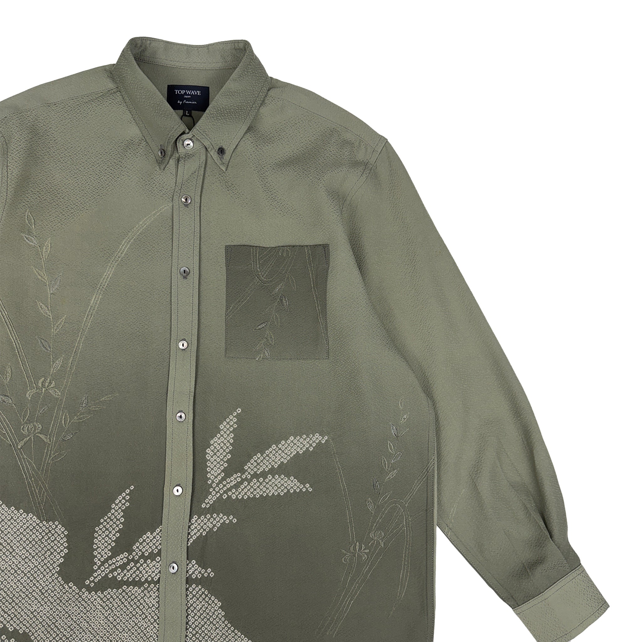 着物長袖シャツ メンズ L LSVN-L67-zoom-4