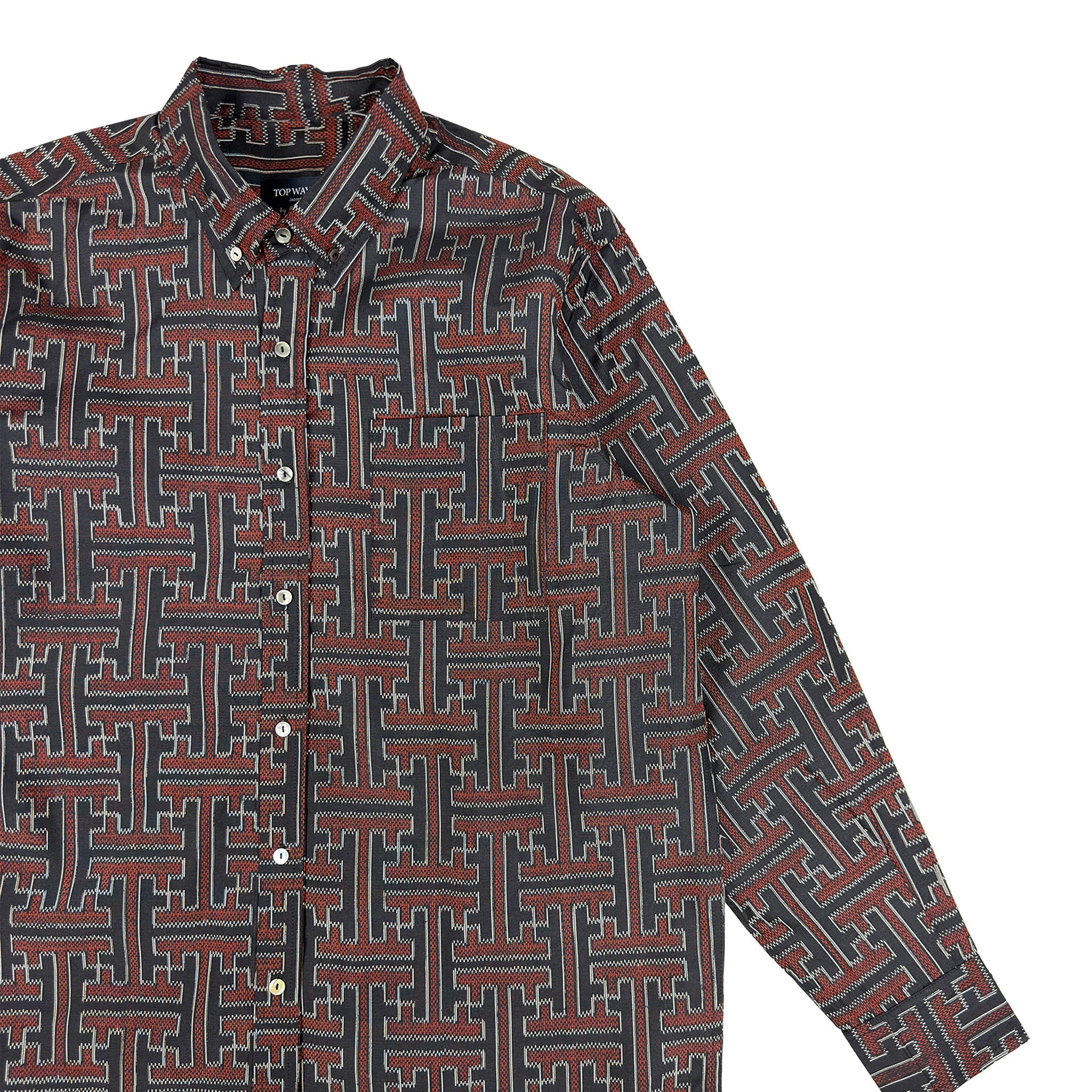 着物長袖シャツ メンズ L LSVN-L68-zoom-4