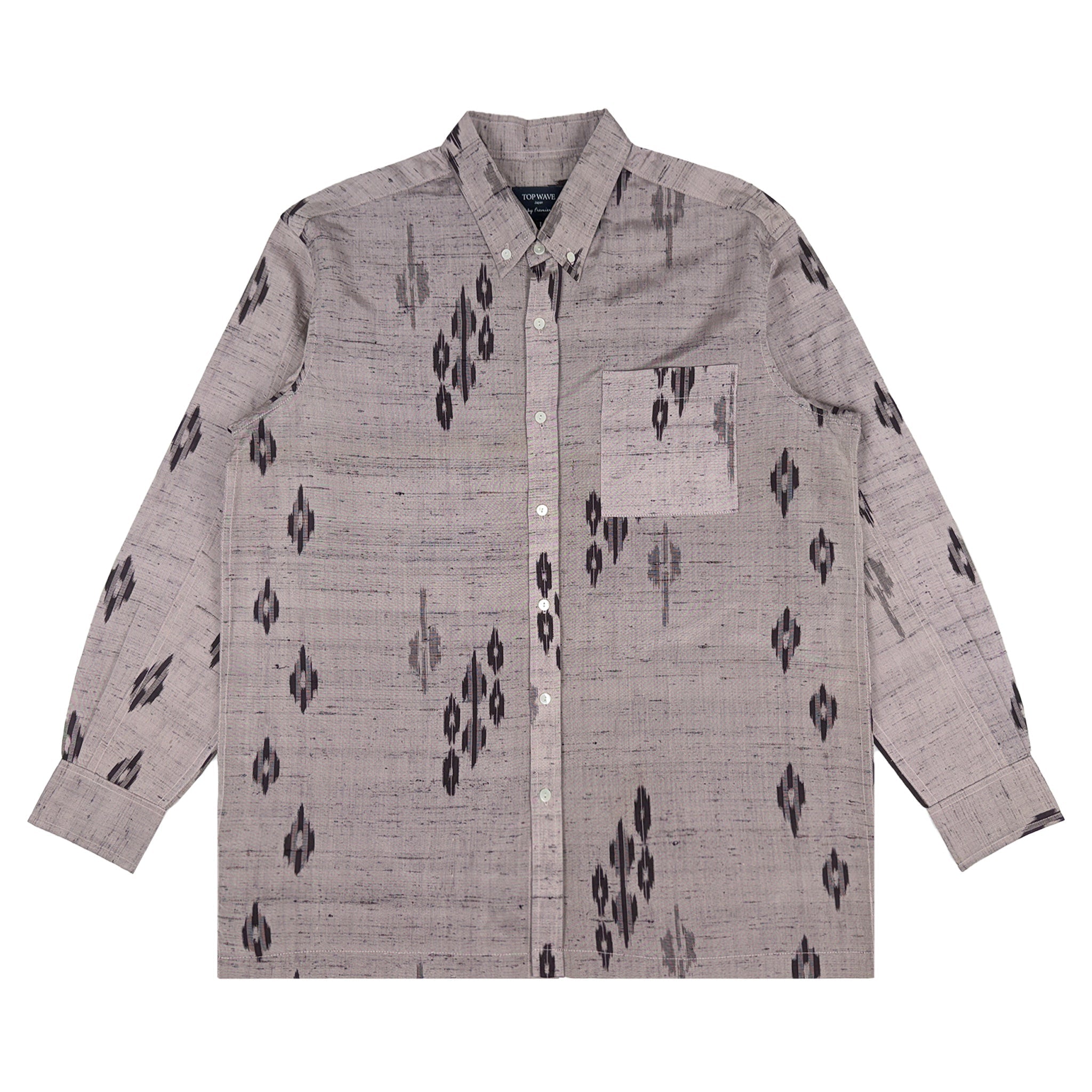 着物長袖シャツ メンズ L LSVN-L69