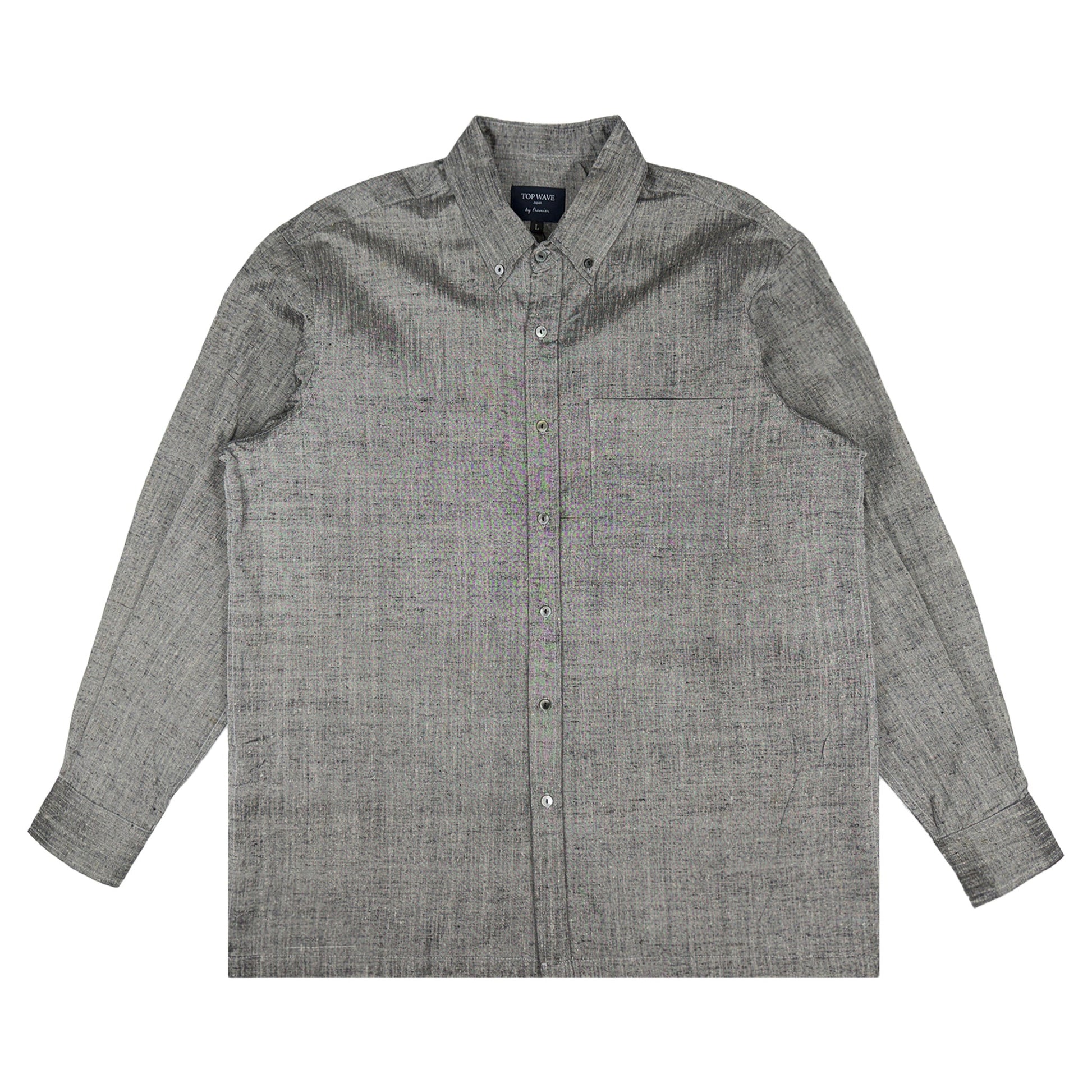 着物長袖シャツ メンズ L LSVN-L70-1