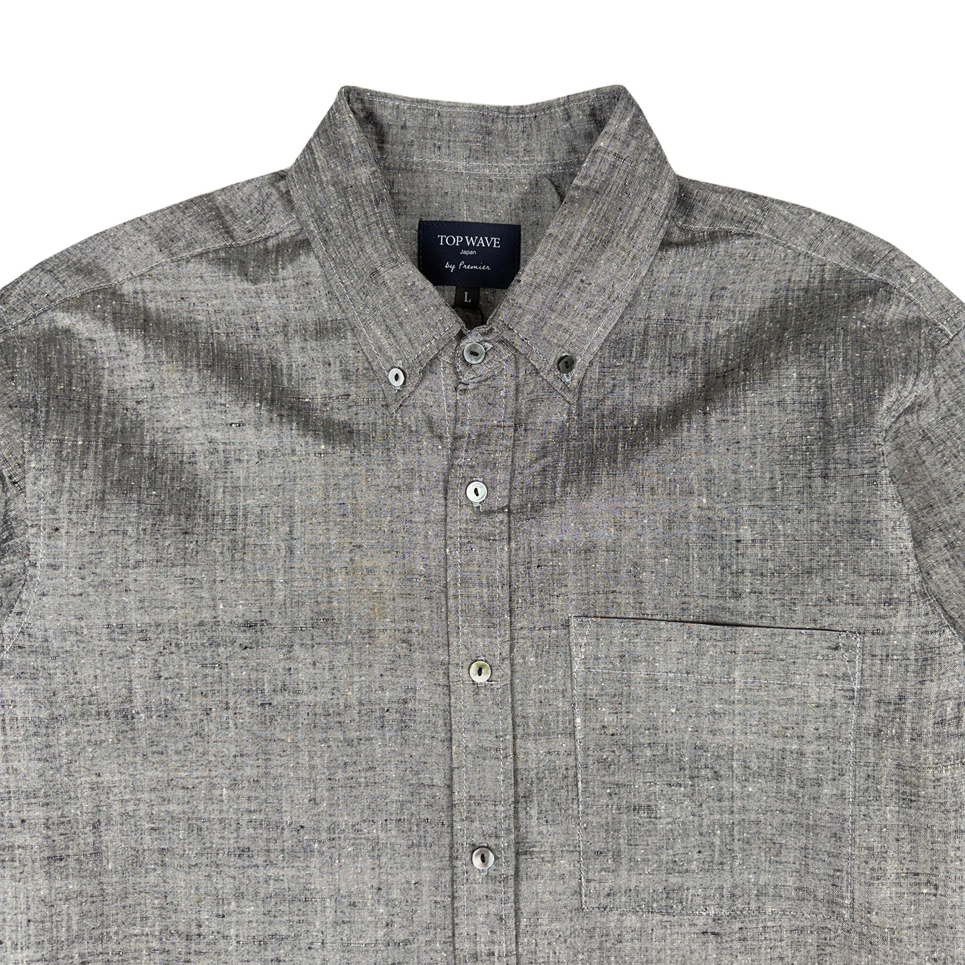 着物長袖シャツ メンズ L LSVN-L70-3