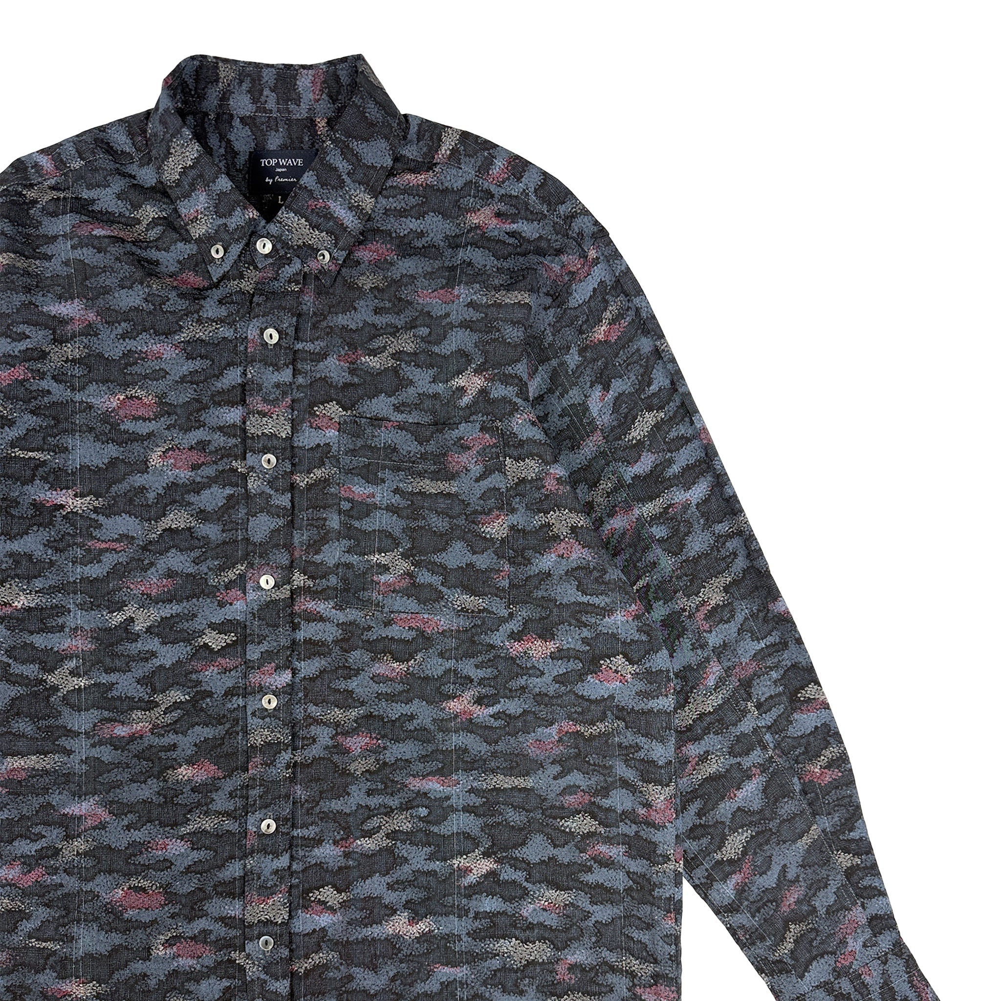 着物長袖シャツ メンズ L LSVN-L71-zoom-4