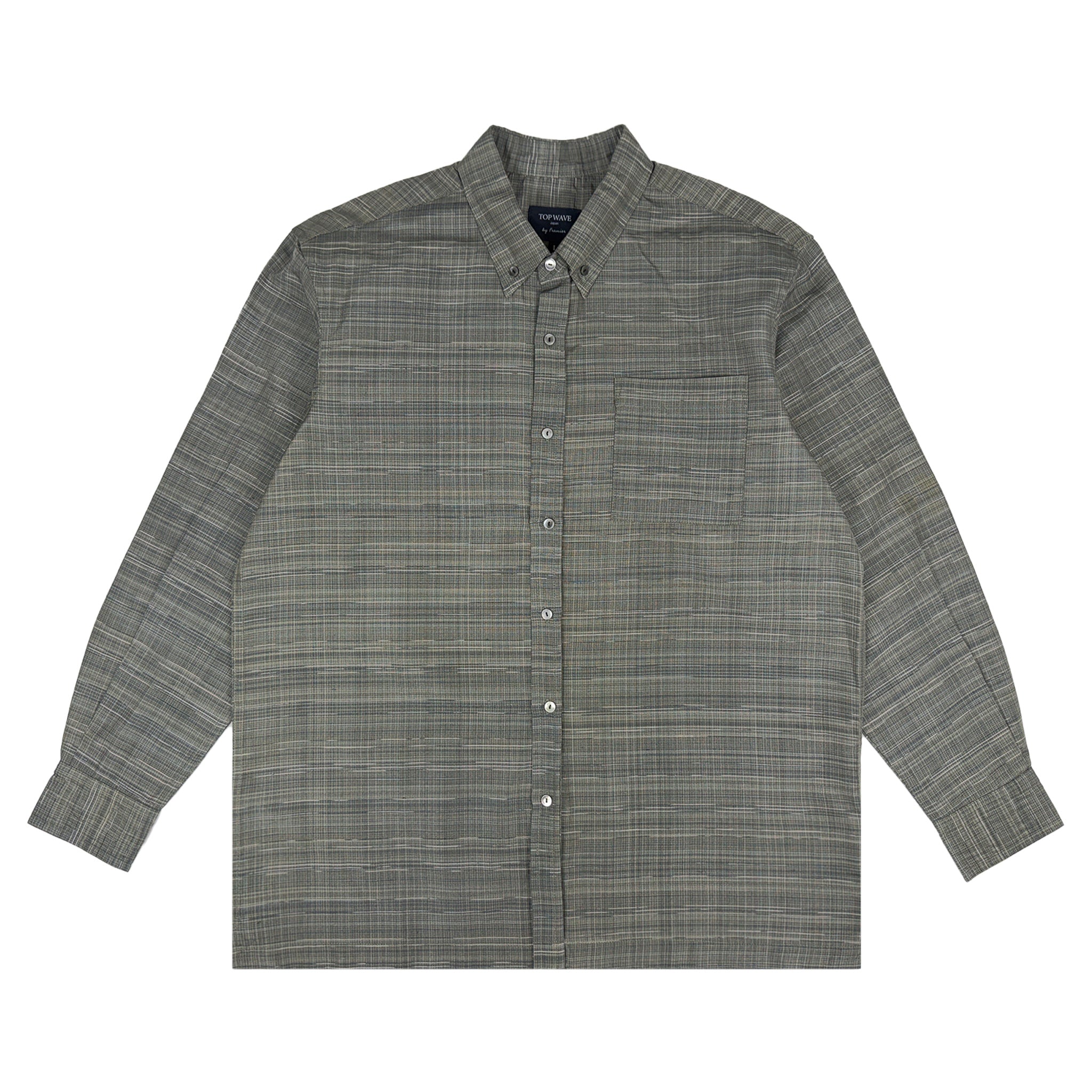 着物長袖シャツ メンズ L LSVN-L72-zoom-1