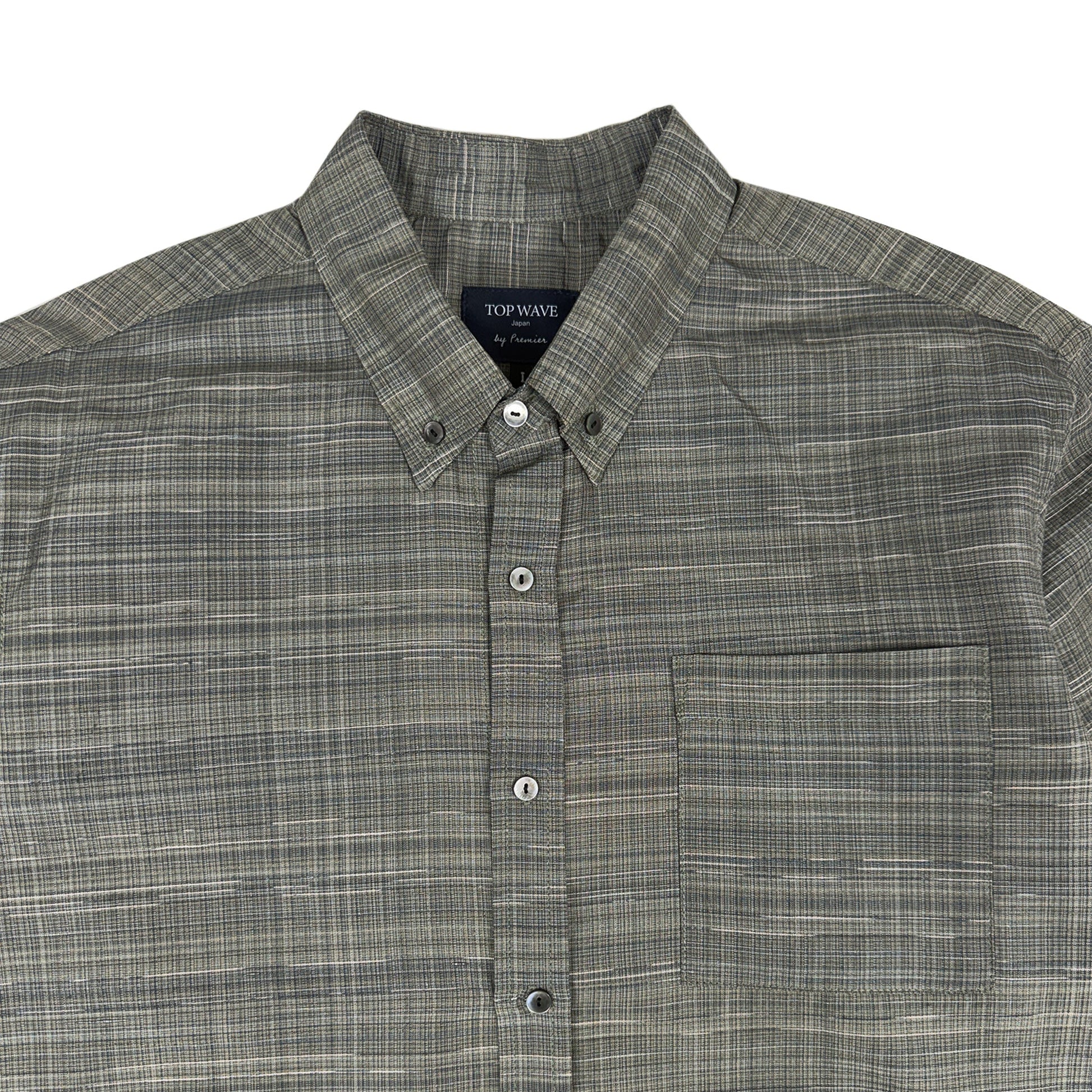 着物長袖シャツ メンズ L LSVN-L72-3