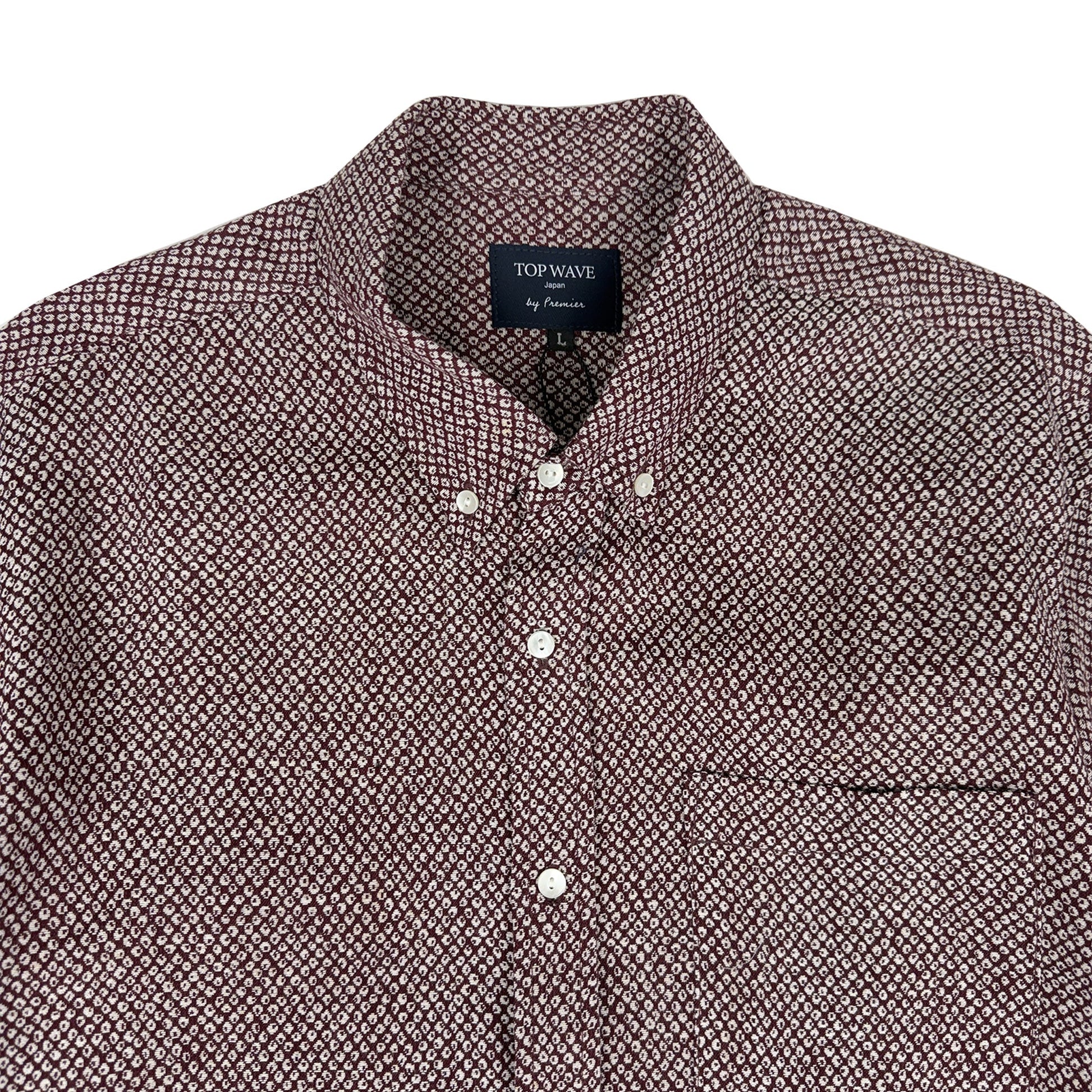 着物長袖シャツ メンズ L LSVN-L73-3