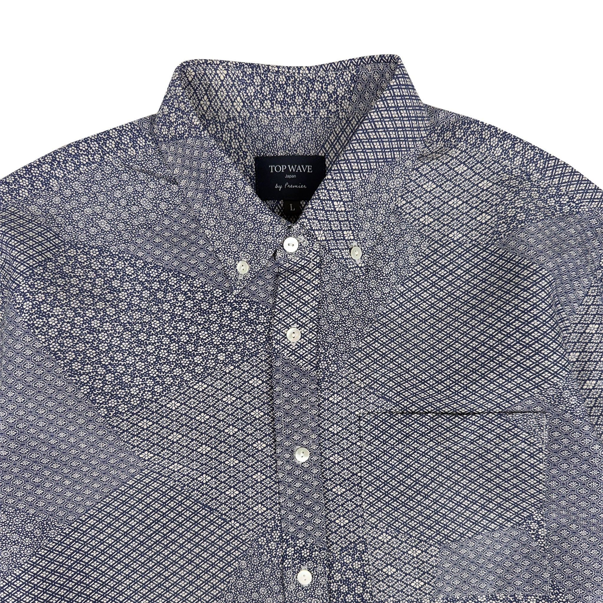 着物長袖シャツ メンズ L LSVN-L74-zoom-3