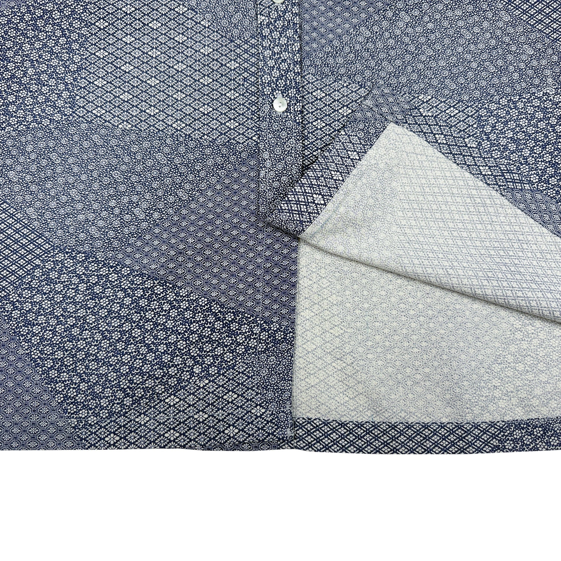 着物長袖シャツ メンズ L LSVN-L74-5