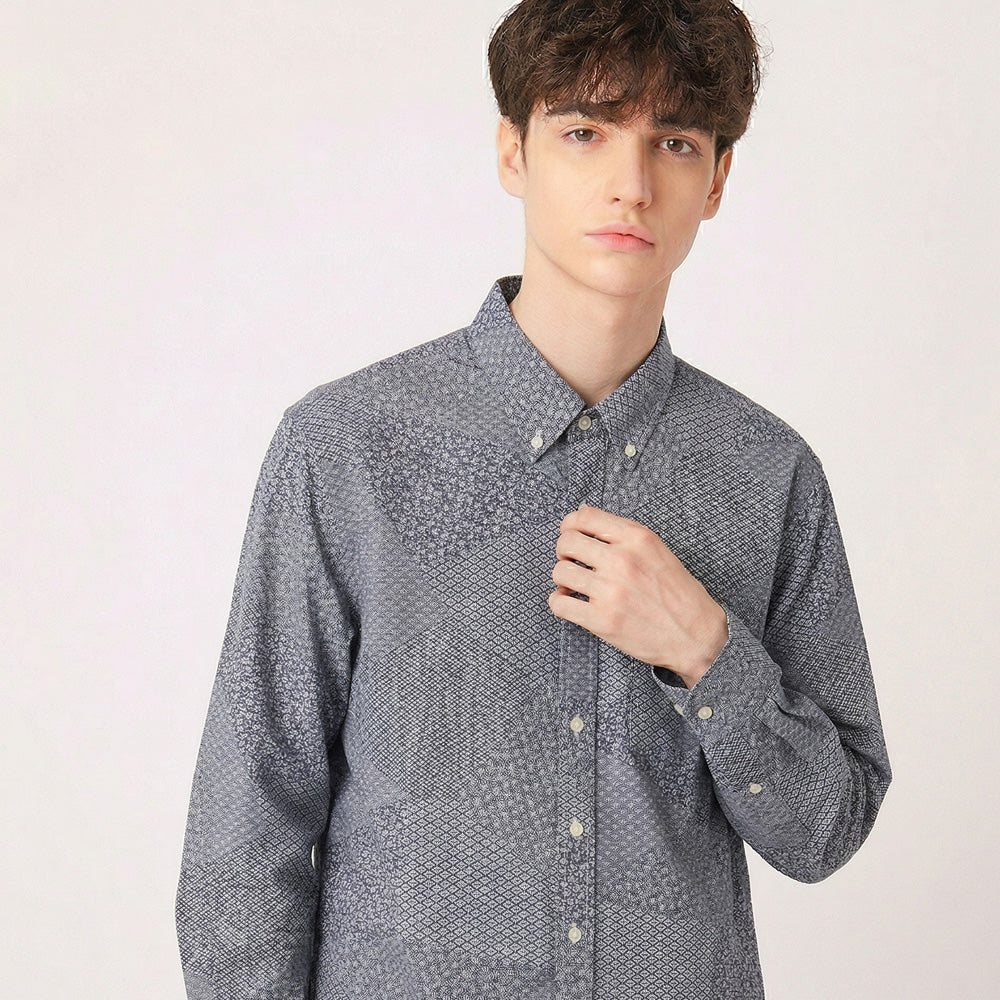 Camisa de manga larga Kimono, talla L [LSVN-L74]-zoom-6