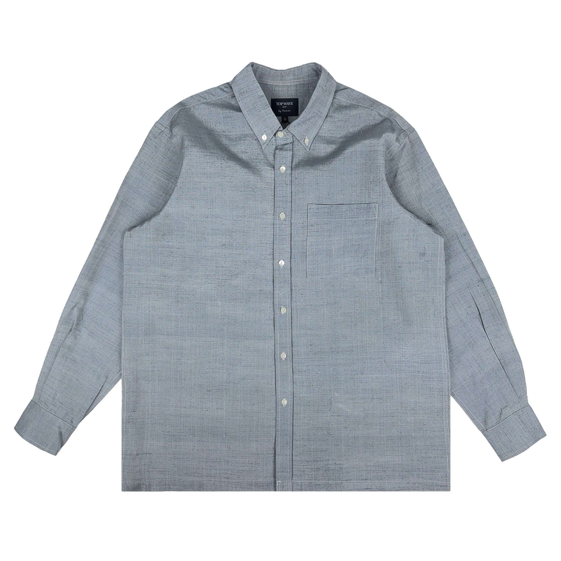 着物長袖シャツ メンズ L LSVN-L76-1