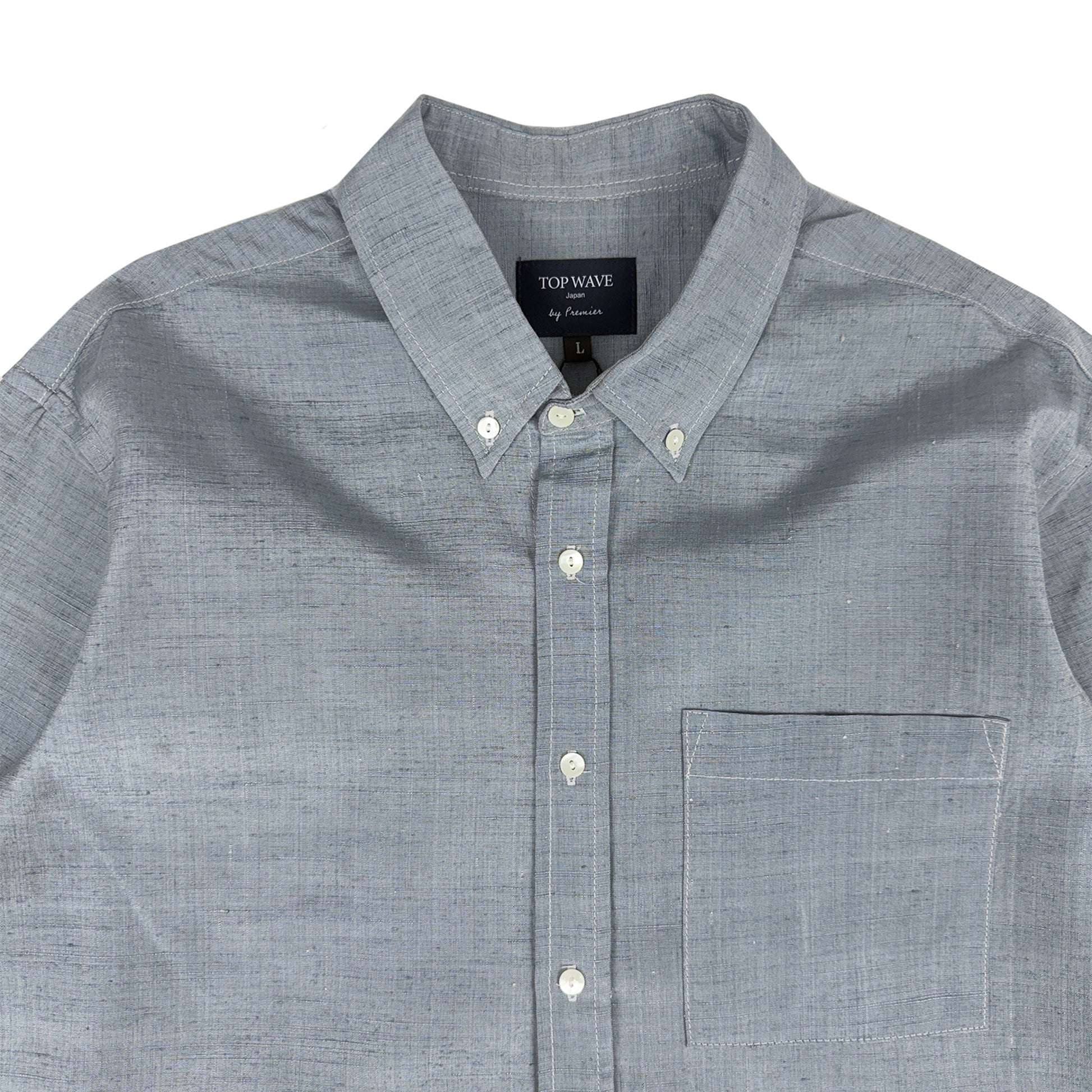 着物長袖シャツ メンズ L LSVN-L76-3