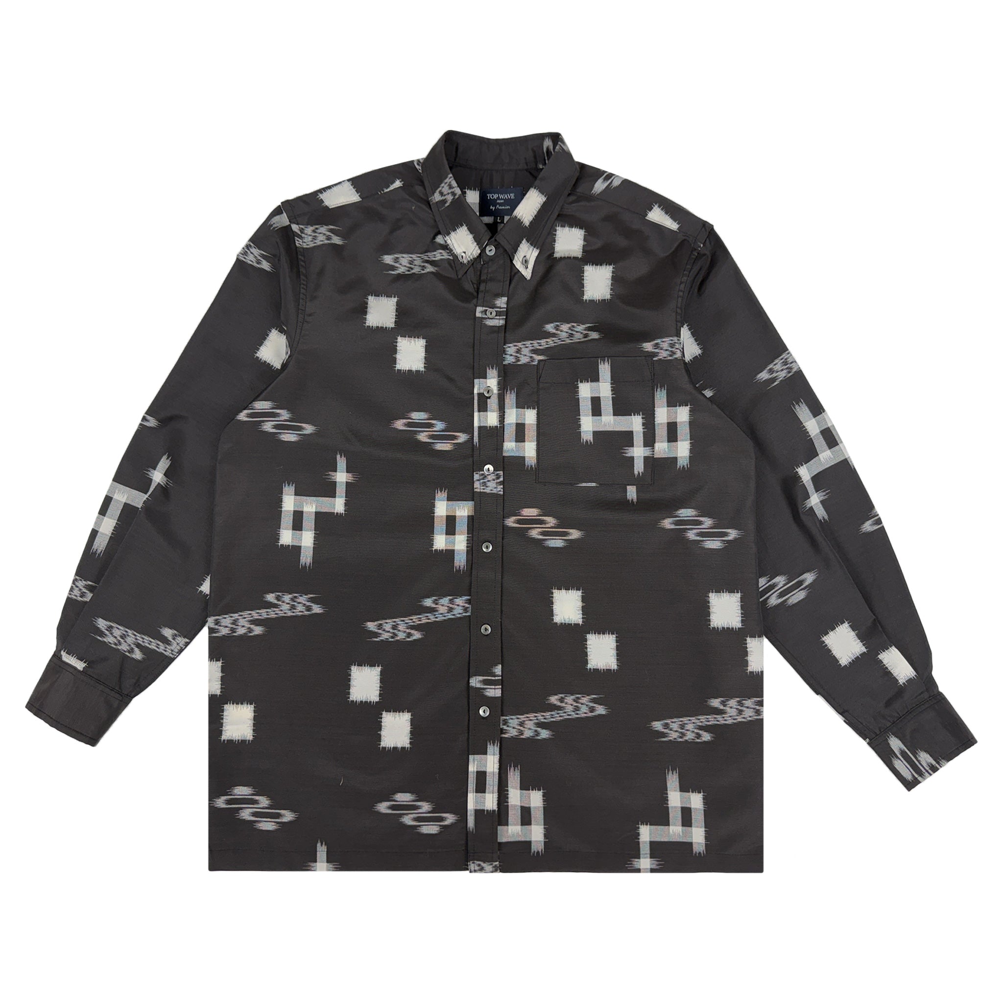 着物長袖シャツ メンズ L LSVN-L79-zoom-1