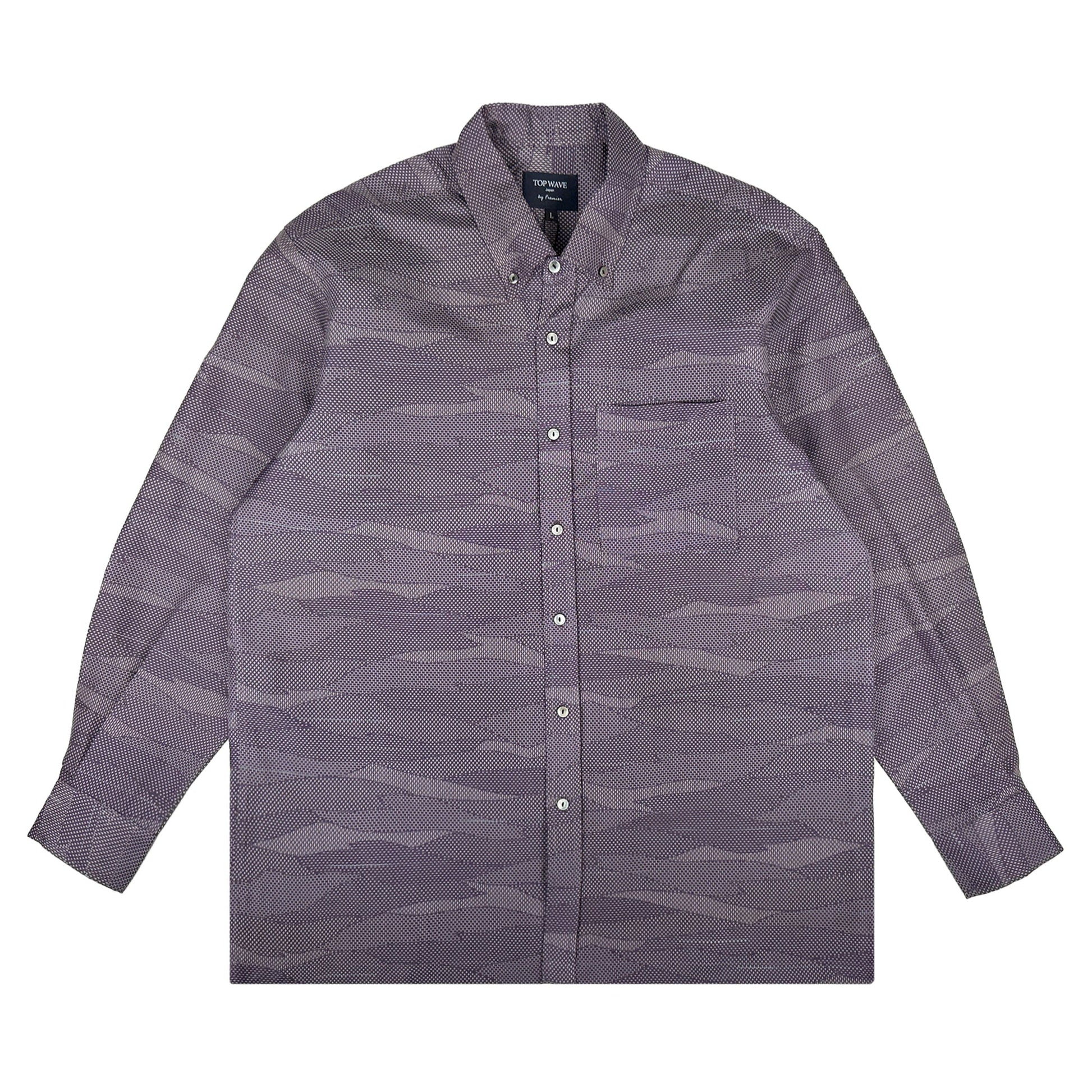 着物長袖シャツ メンズ L LSVN-L80-1