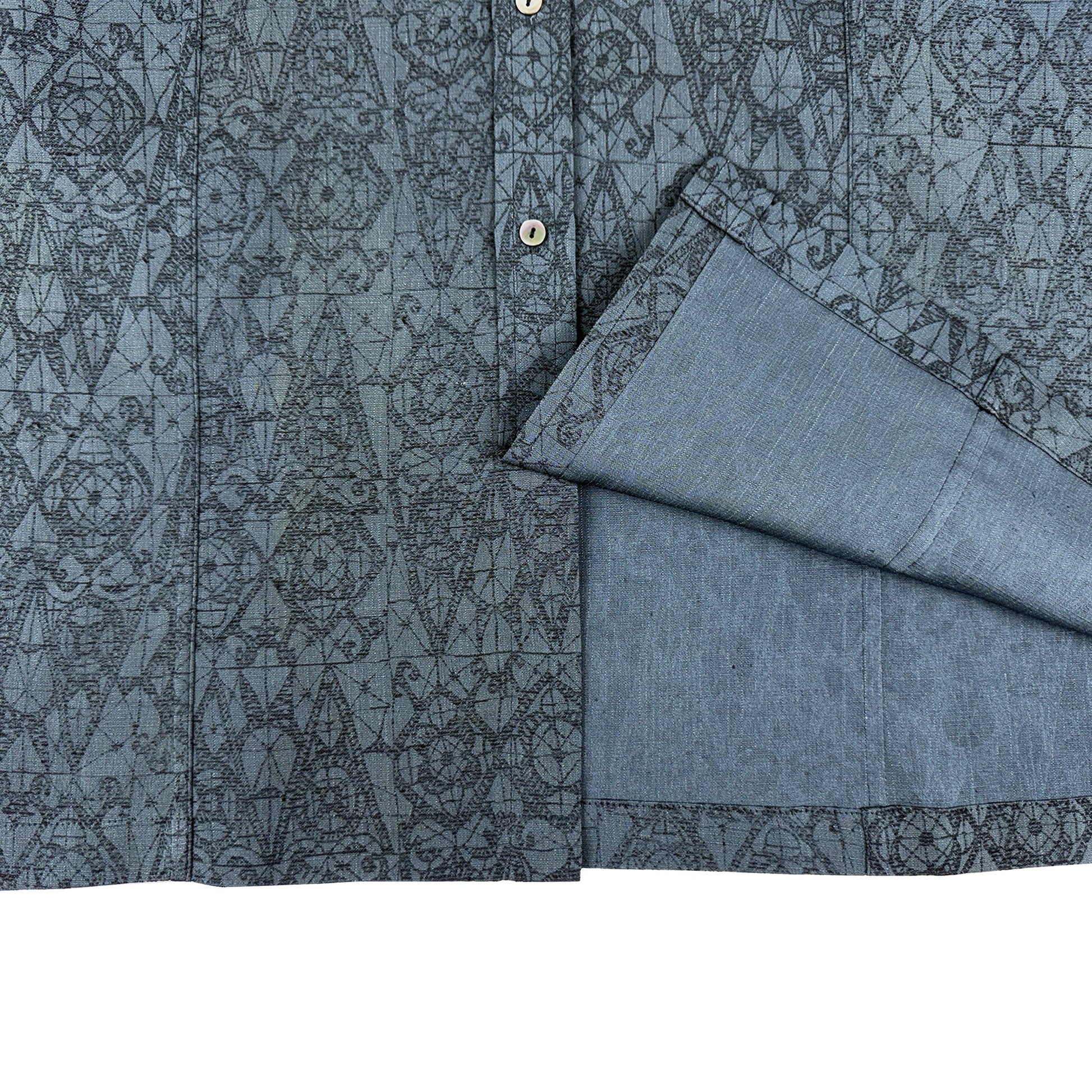 着物長袖シャツ メンズ L LSVN-L81-5