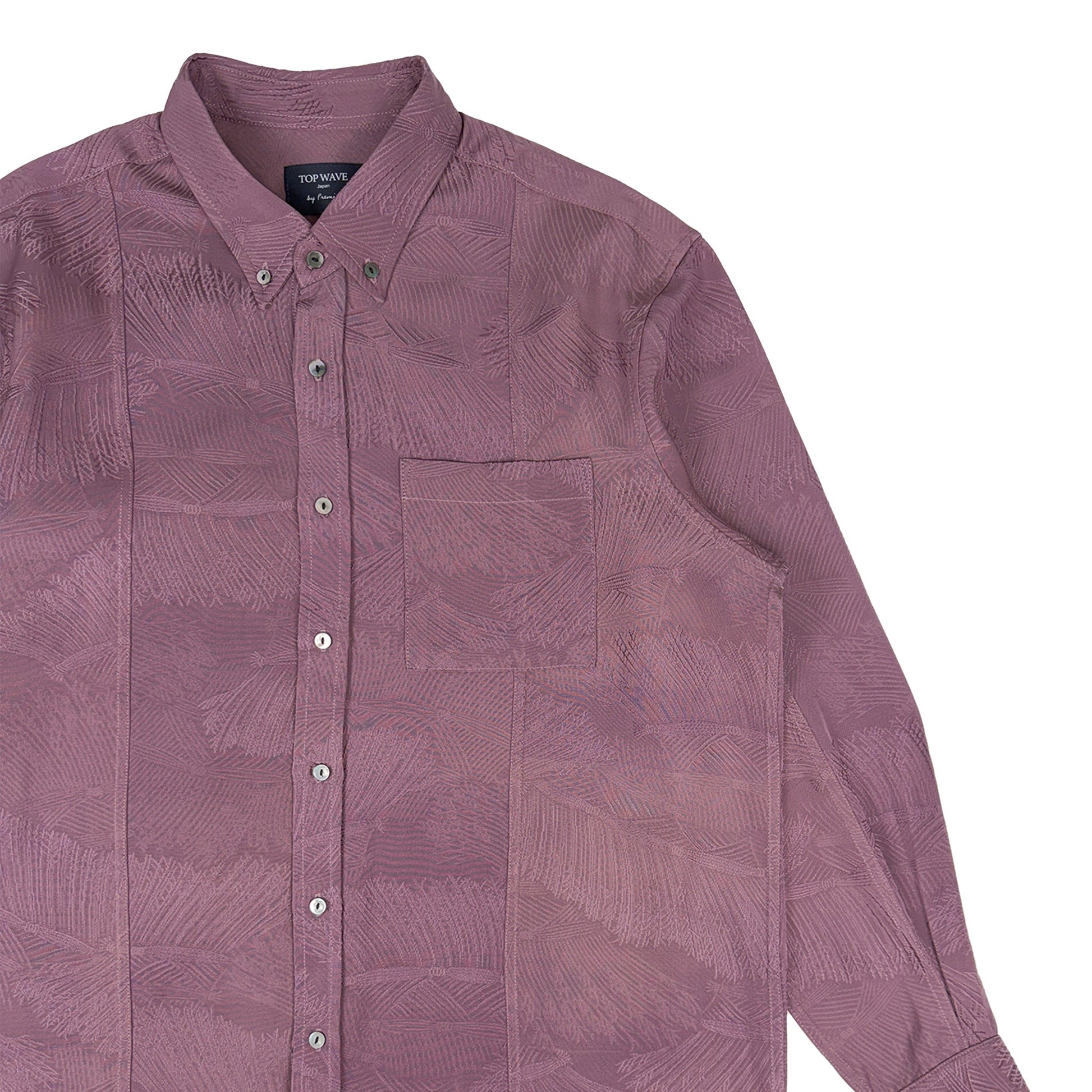 着物長袖シャツ メンズ L LSVN-L85-4