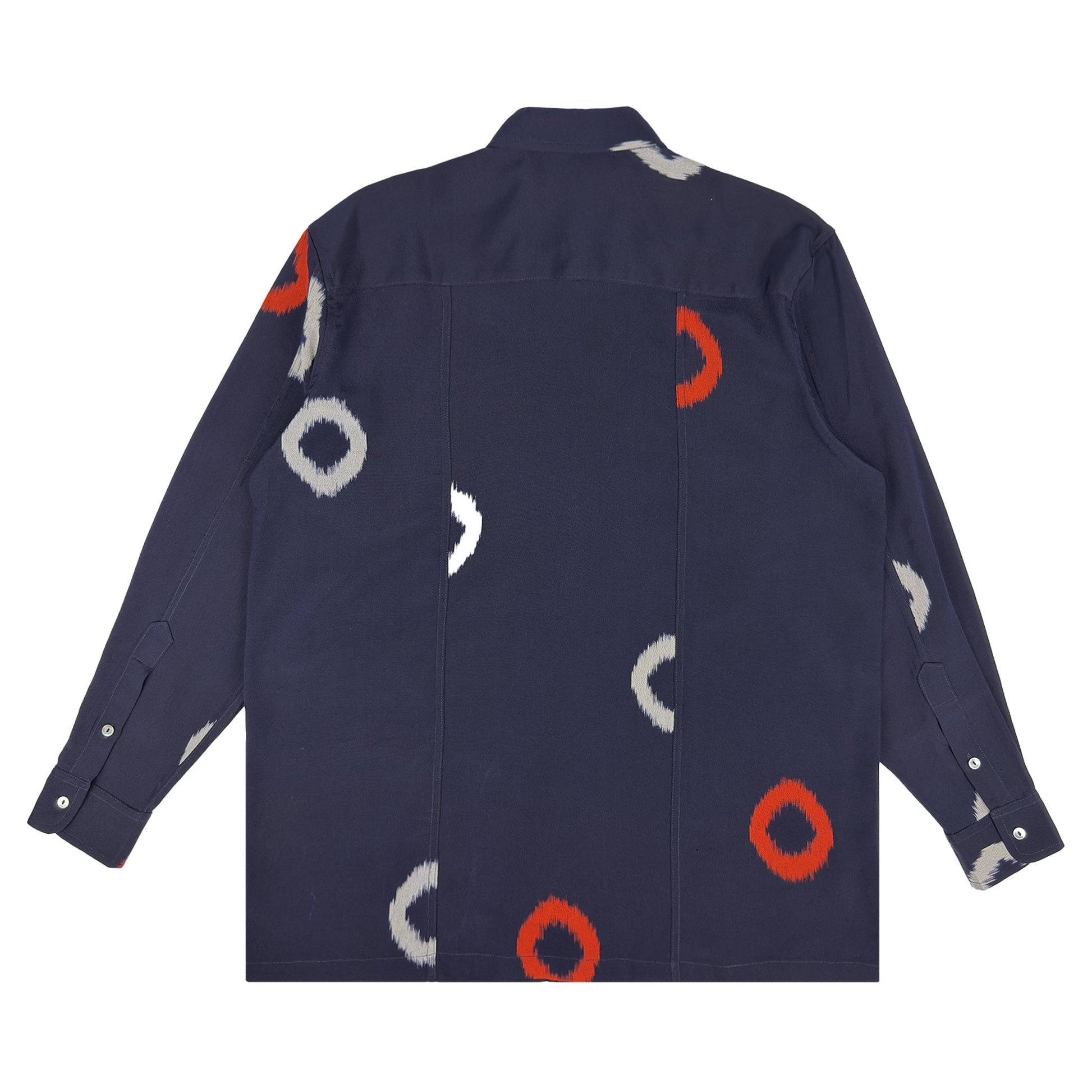 着物長袖シャツ メンズ L LSVN-L86-2