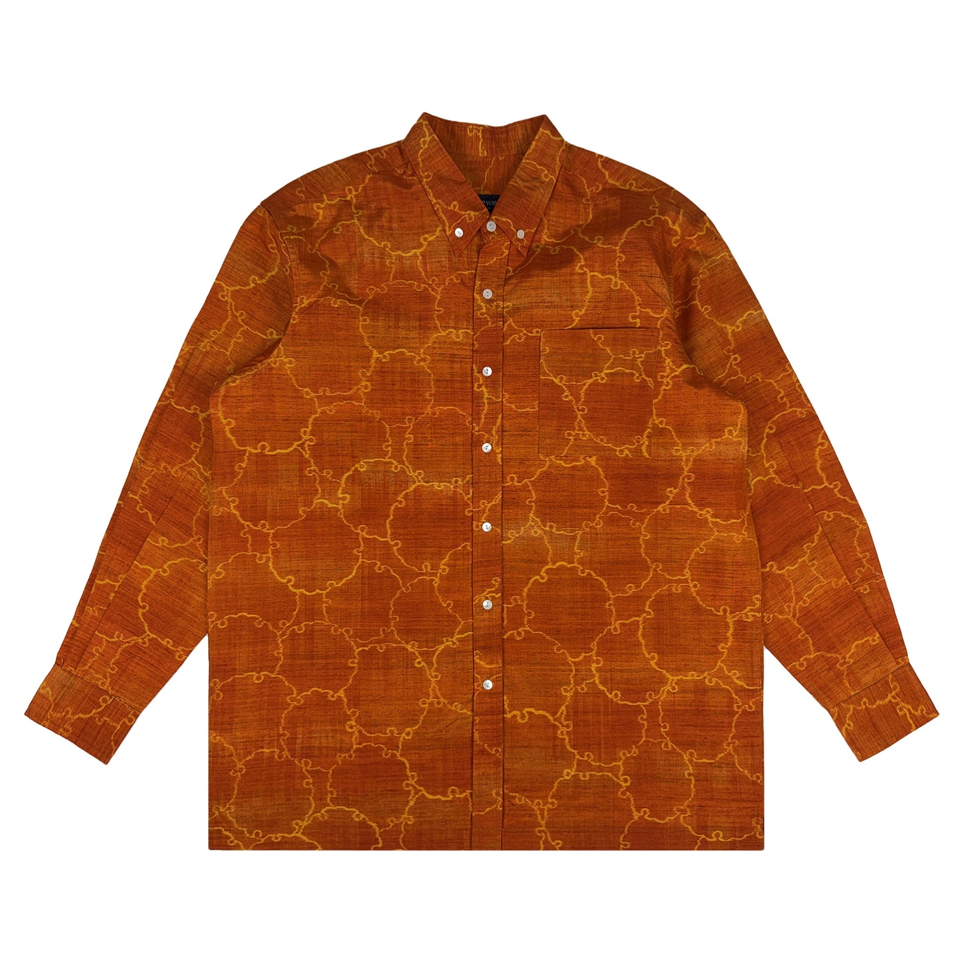 着物長袖シャツ メンズ L LSVN-L91-1