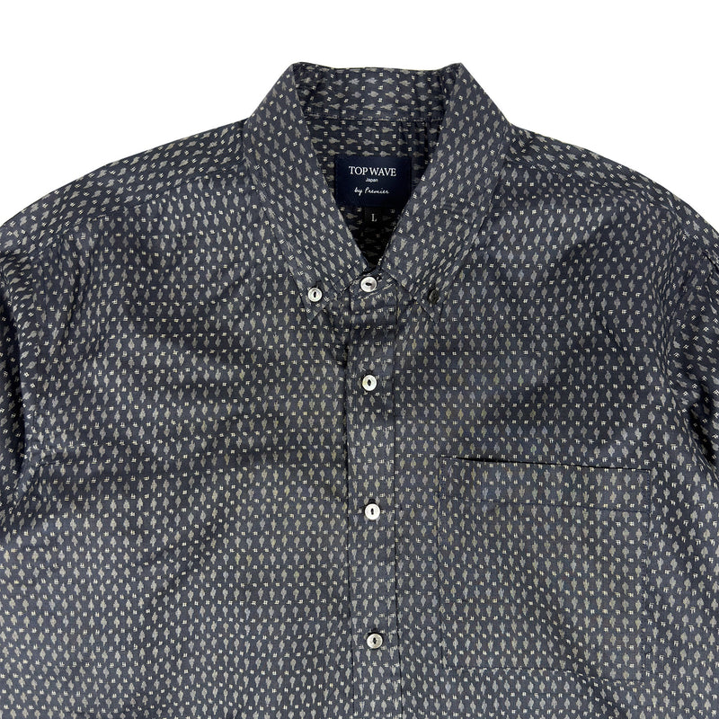 着物長袖シャツ メンズ L LSVN-L99-zoom-