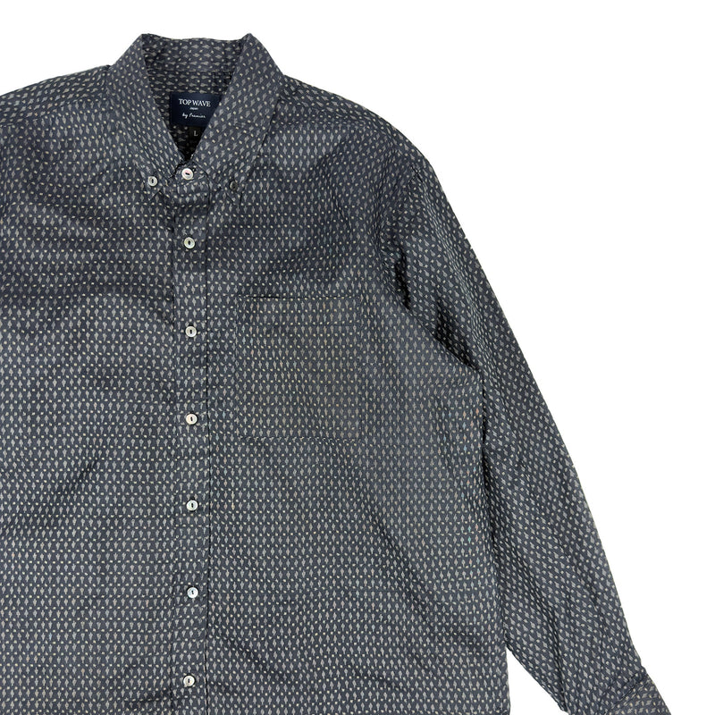 着物長袖シャツ メンズ L LSVN-L99-zoom-