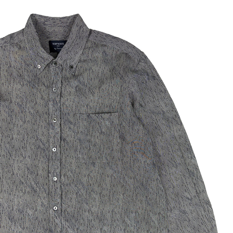 着物長袖シャツ メンズ M LSVN-M04-zoom-