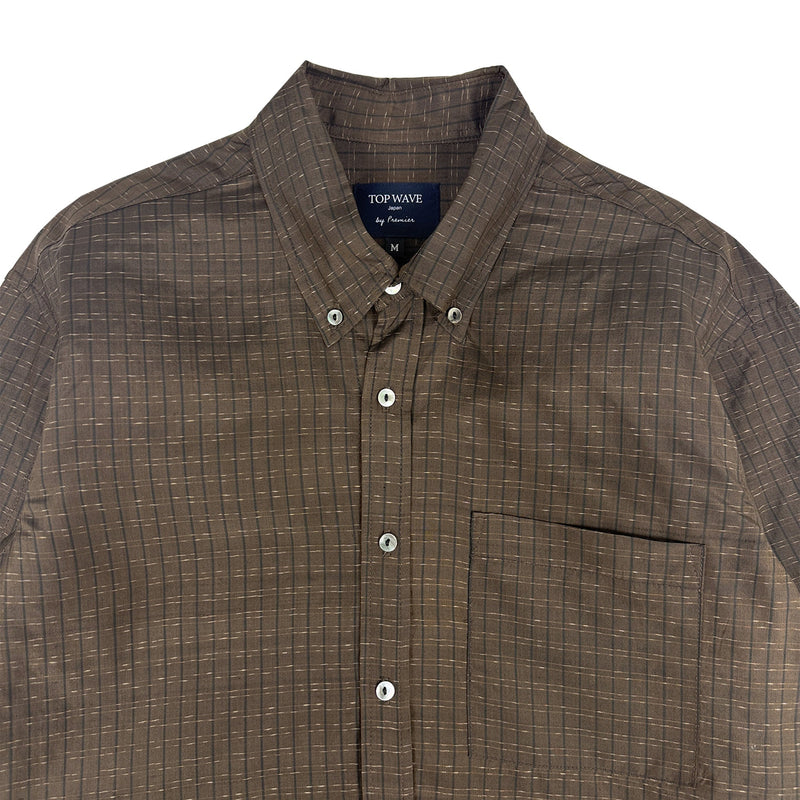 着物長袖シャツ メンズ M LSVN-M102-zoom-