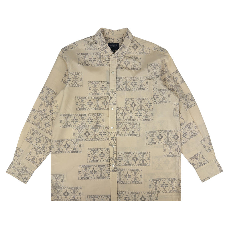 着物長袖シャツ メンズ M LSVN-M105-zoom-