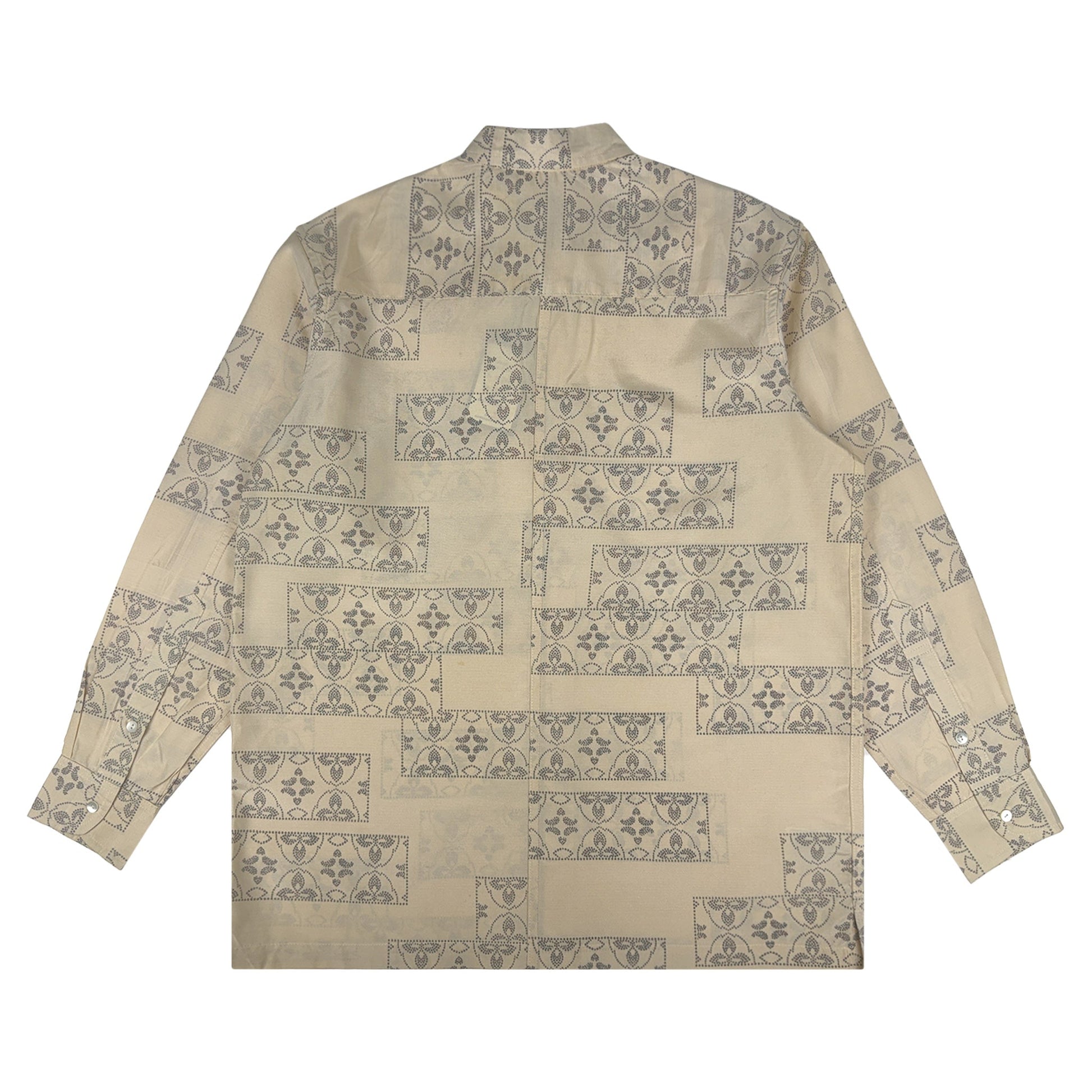 着物長袖シャツ メンズ M LSVN-M105-2