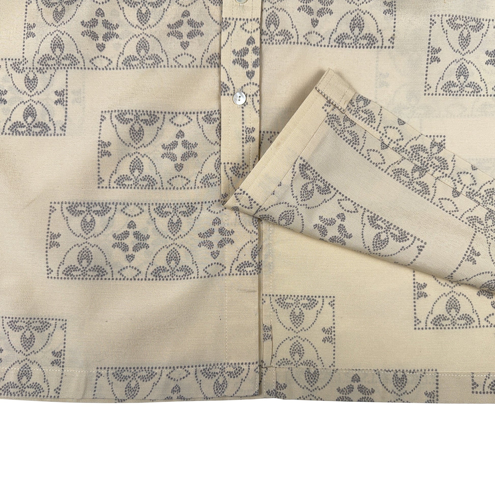 着物長袖シャツ メンズ M LSVN-M105-5