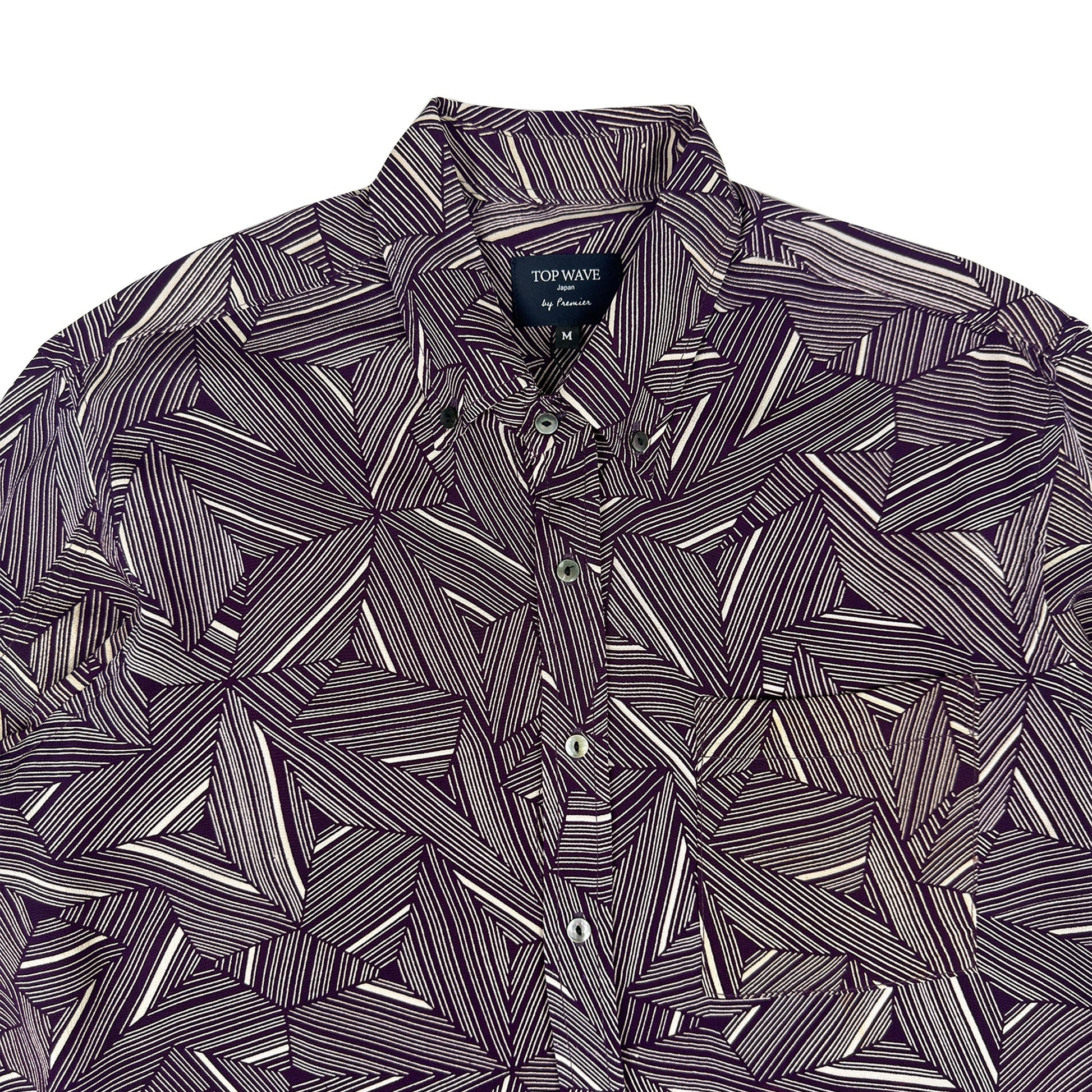 着物長袖シャツ メンズ M LSVN-M106-3